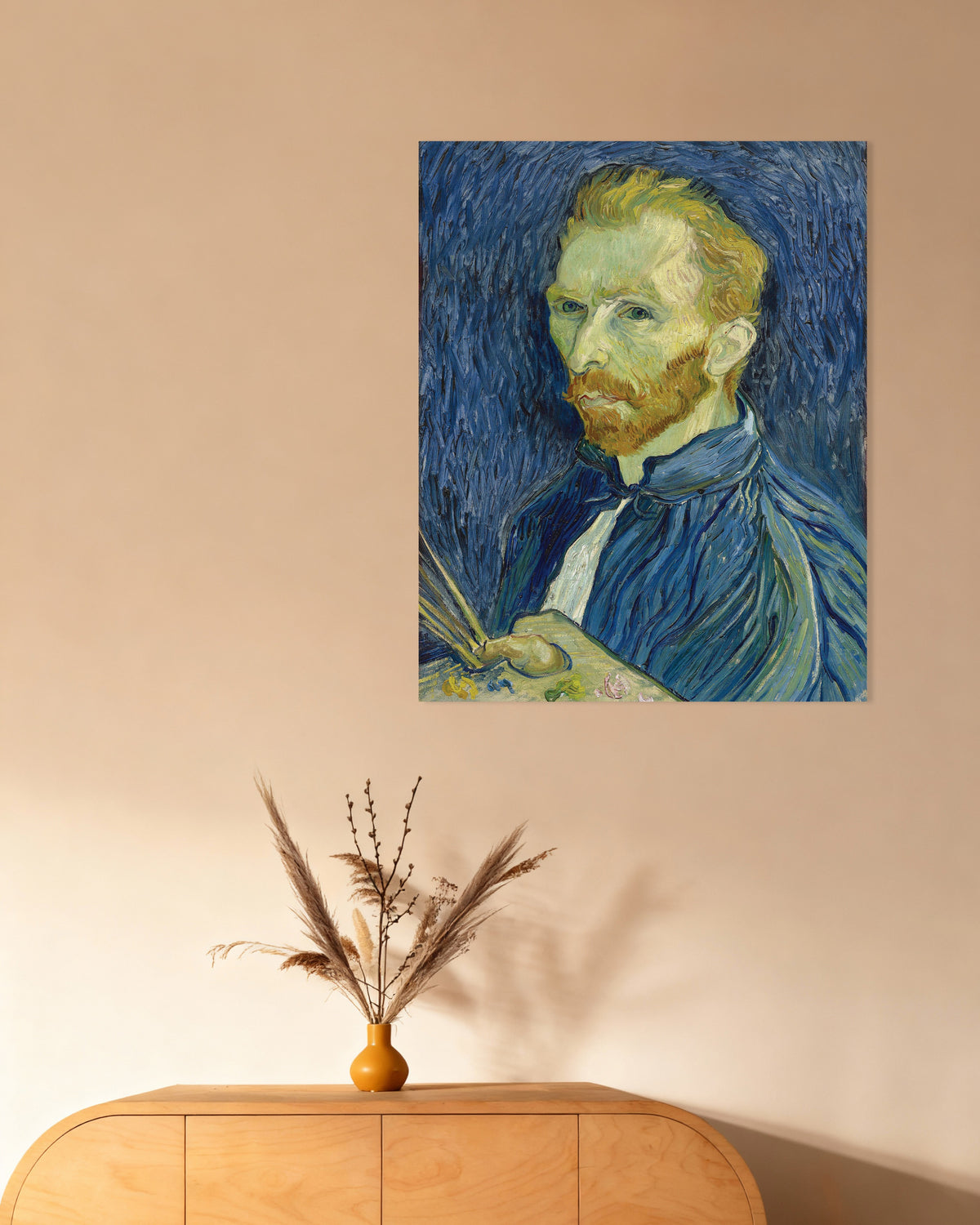 Póster de Autorretrato con paleta (1889), de Vincent van Gogh