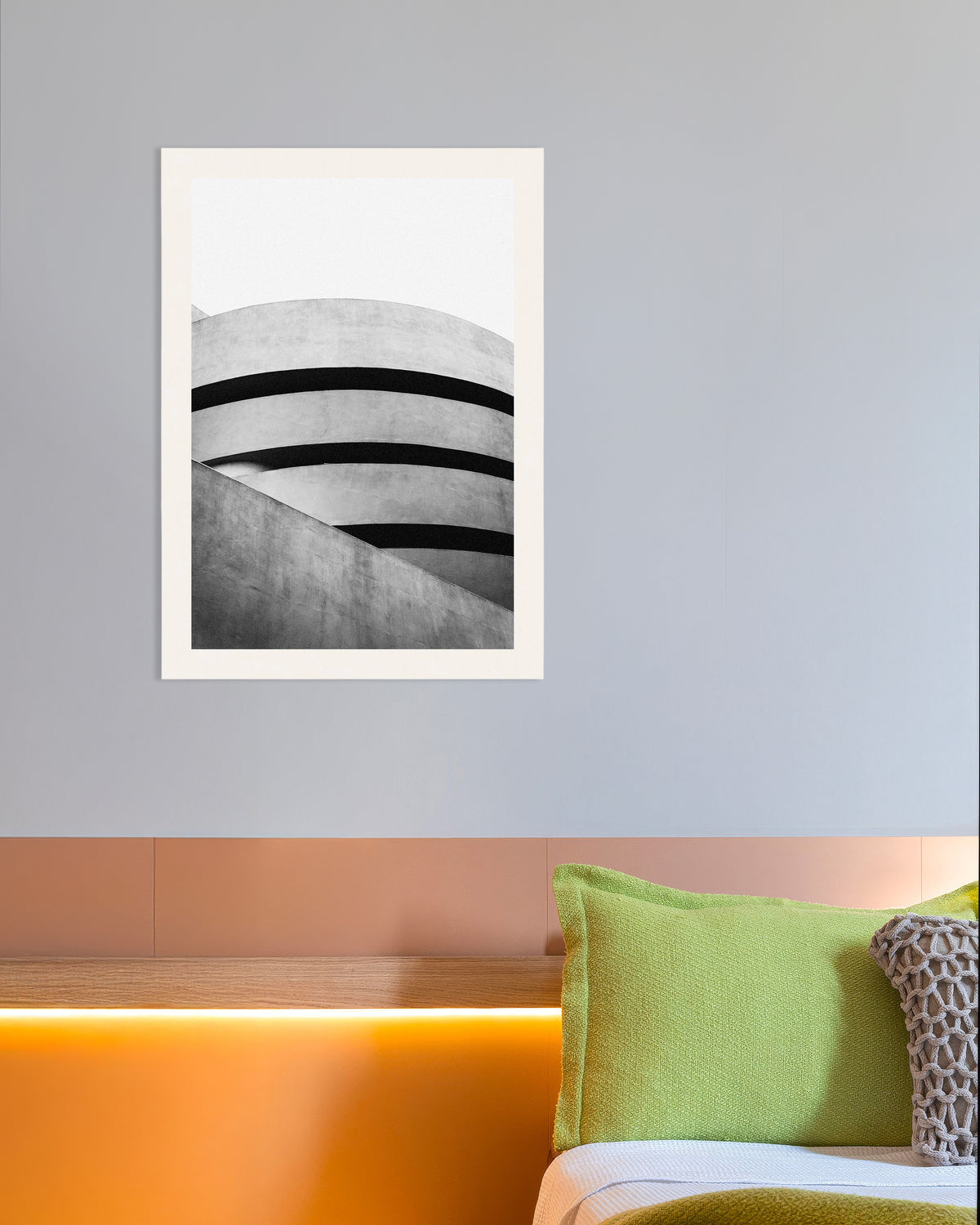 Póster «Curvas del museo en espiral»