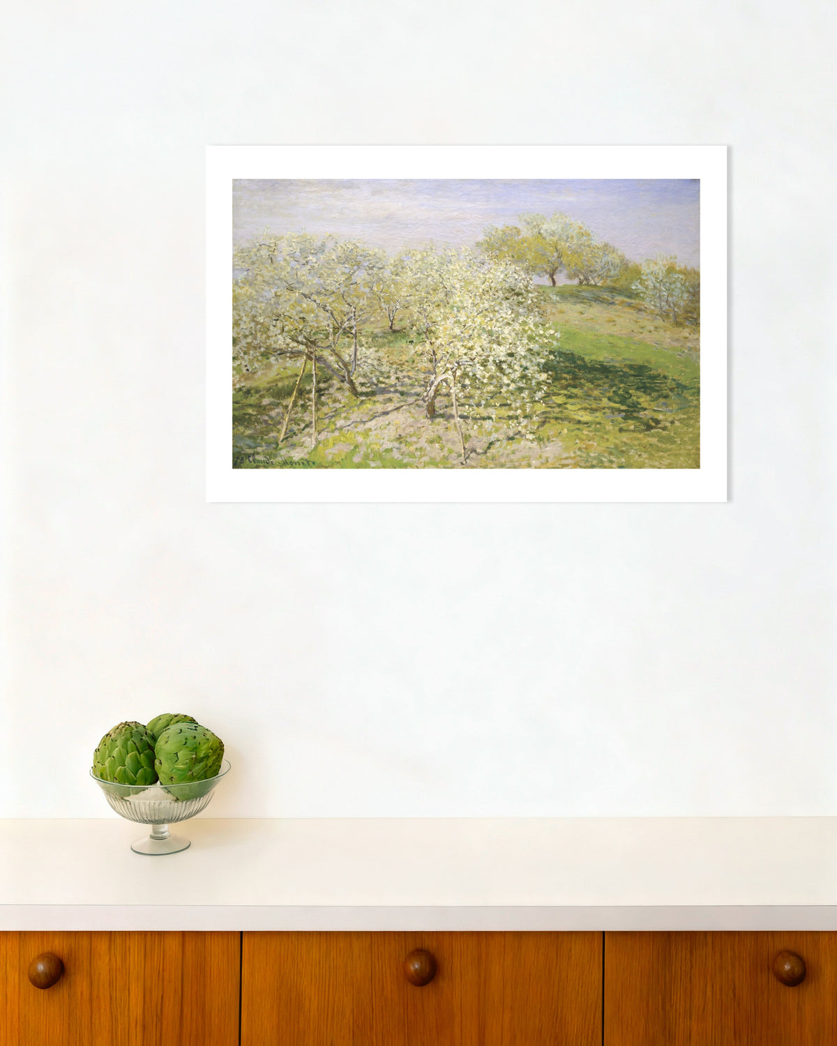 Póster Primavera, árboles frutales en flor (1873), de Claude Monet