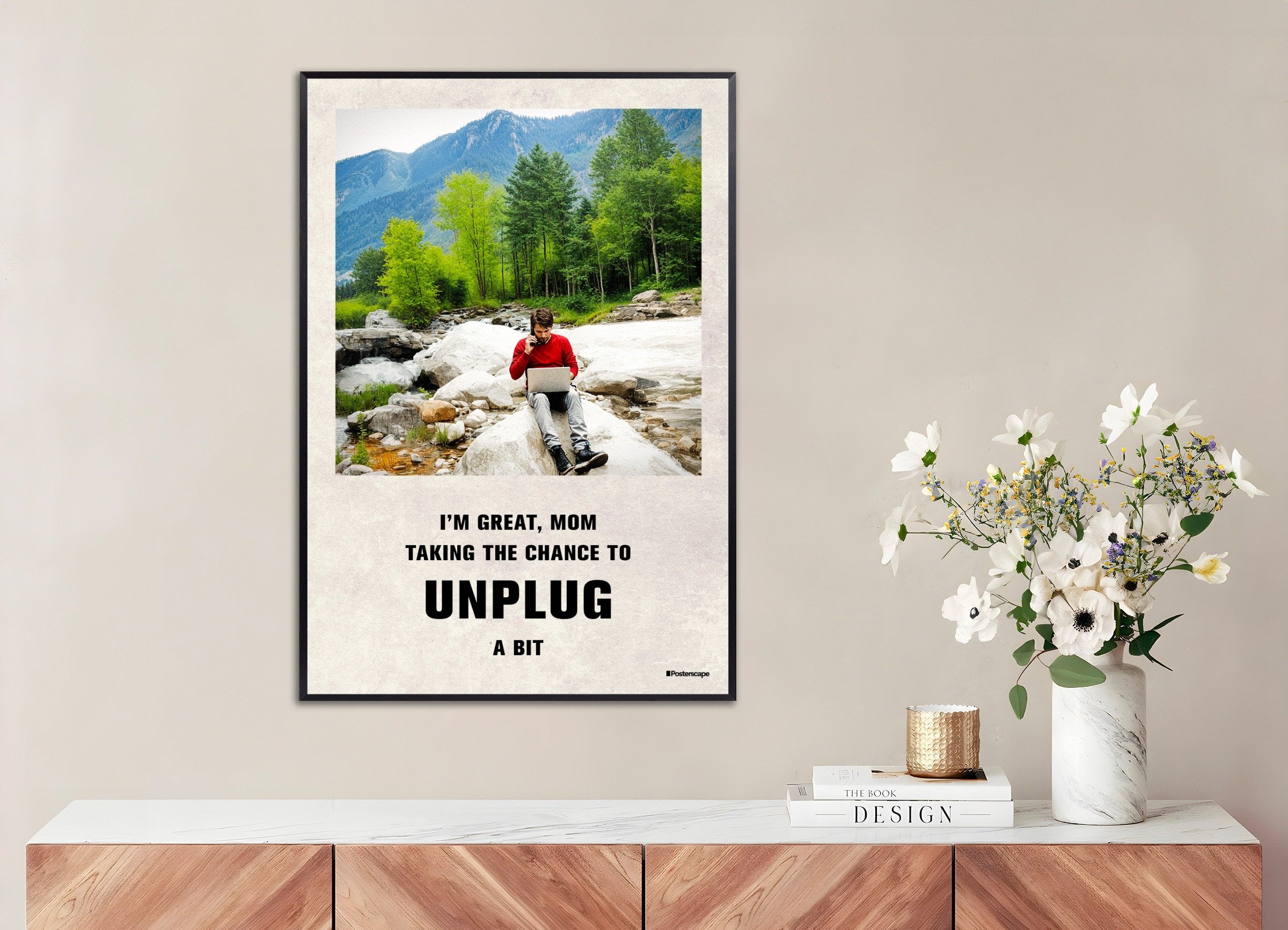 Poster of Taking a break - Demotivational Poster, with metal frame