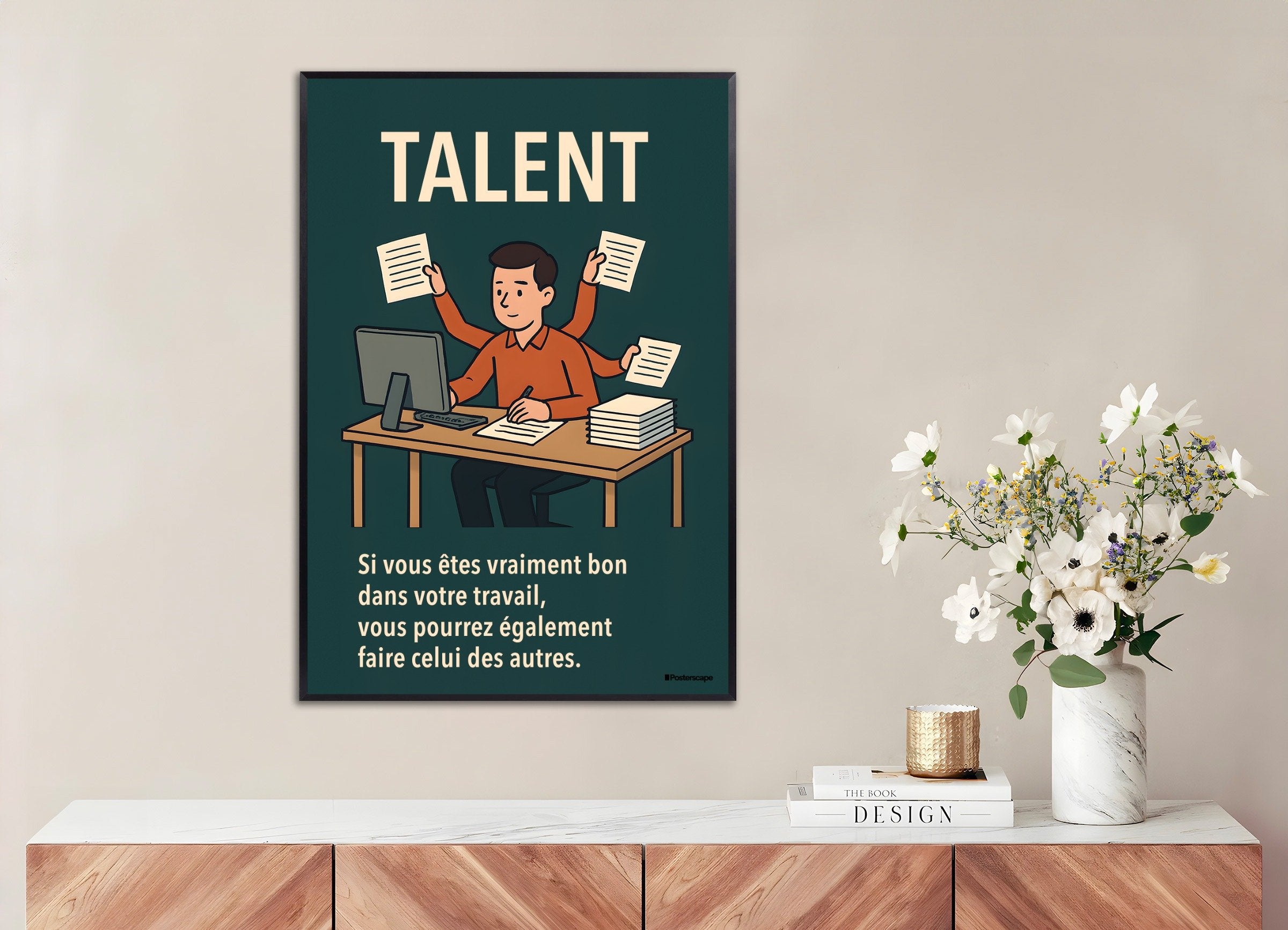 Poster of Talent - Demotivational Poster, with metal frame