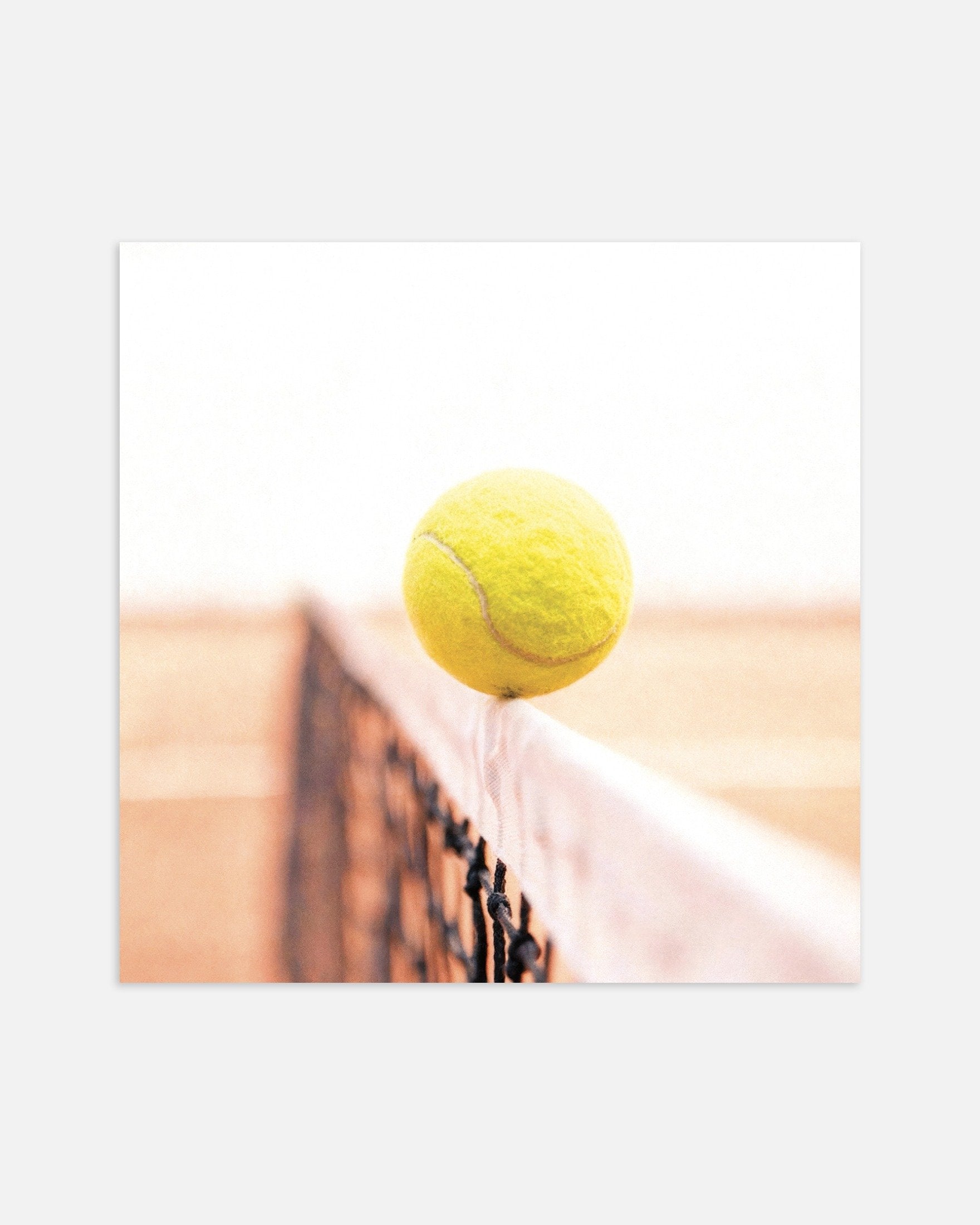 Poster of Tennis ball on net poster – minimal sports photography print, thumbnail