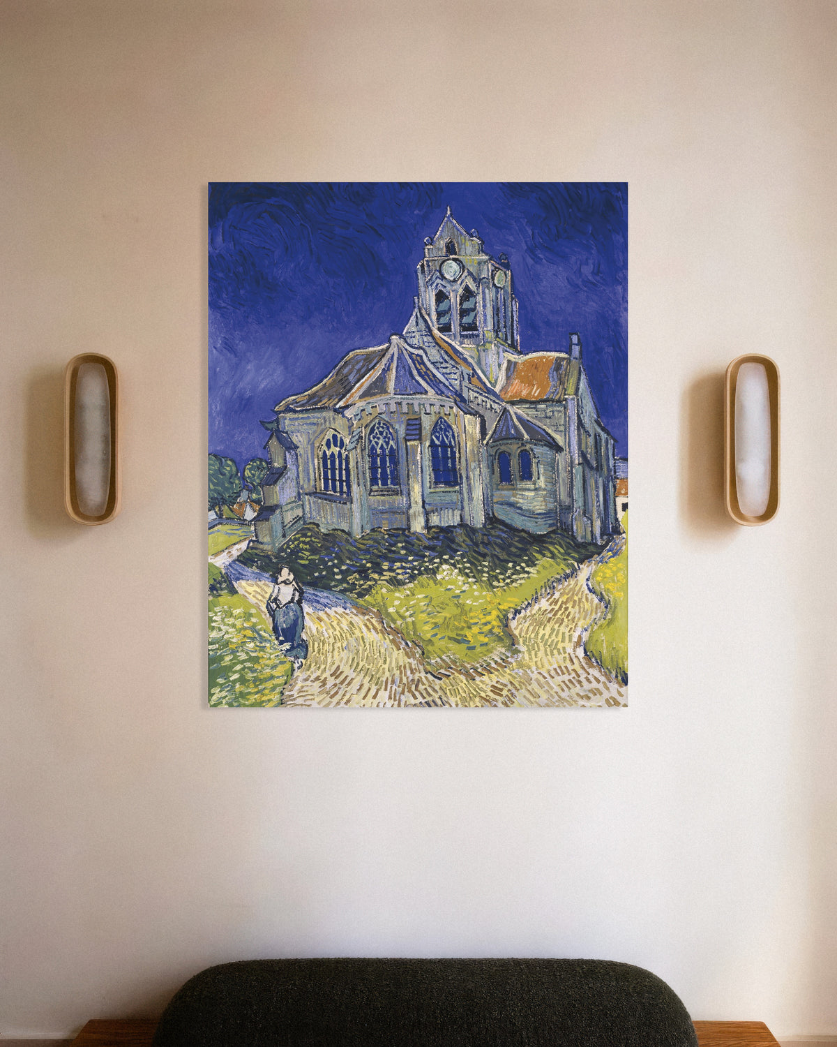 Póster de La iglesia de Auvers-sur-Oise (1890), de Vincent van Gogh