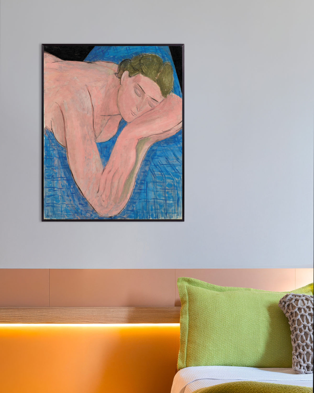 Póster de El sueño (1935), de Henri Matisse, póster con marco metálico