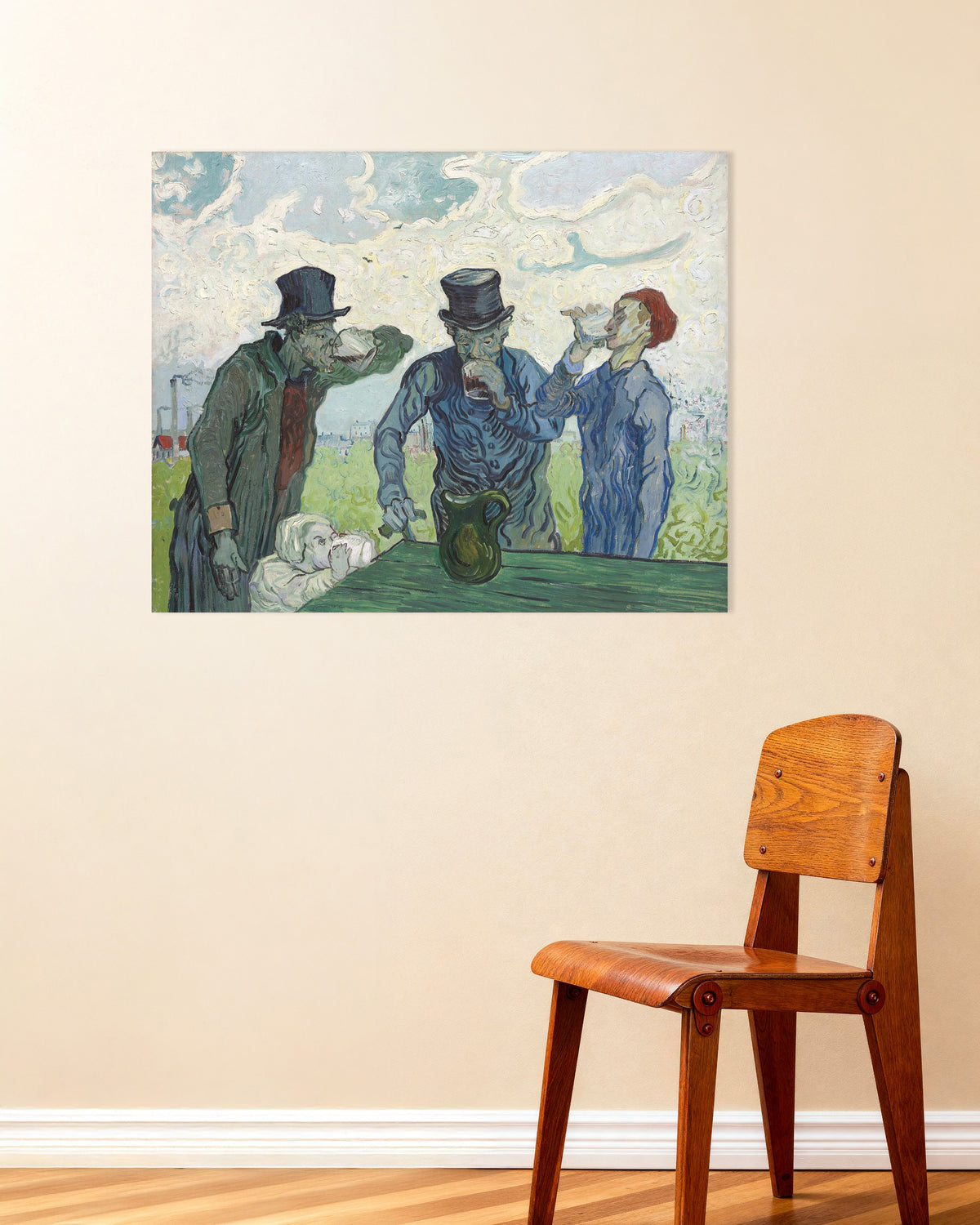 Póster de Los bebedores, según Daumier (1890), de Vincent van Gogh