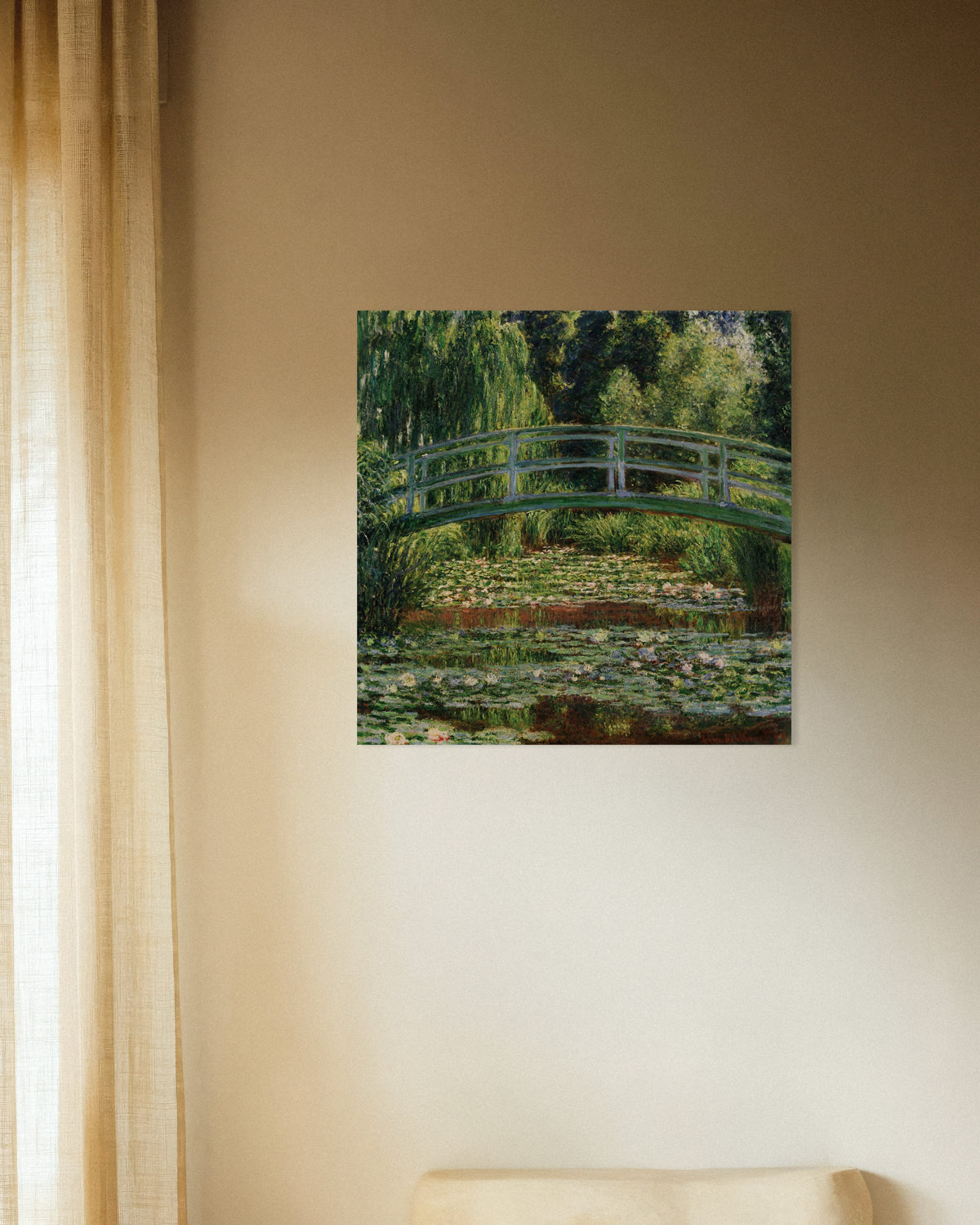 Póster El puente japonés y el estanque de nenúfares, Giverny (1899), de Claude Monet