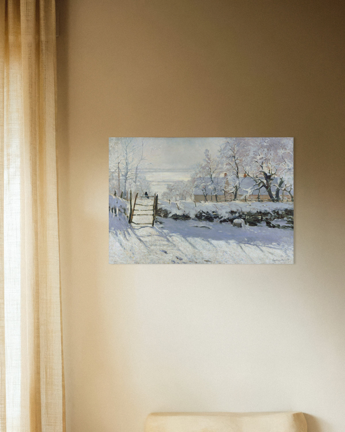 Póster La urraca (1868–1869), de Claude Monet