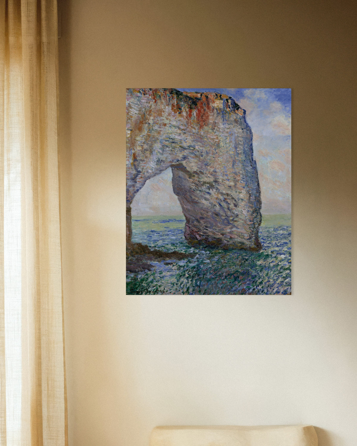 Póster La Manneporte cerca de Étretat (1886), de Claude Monet