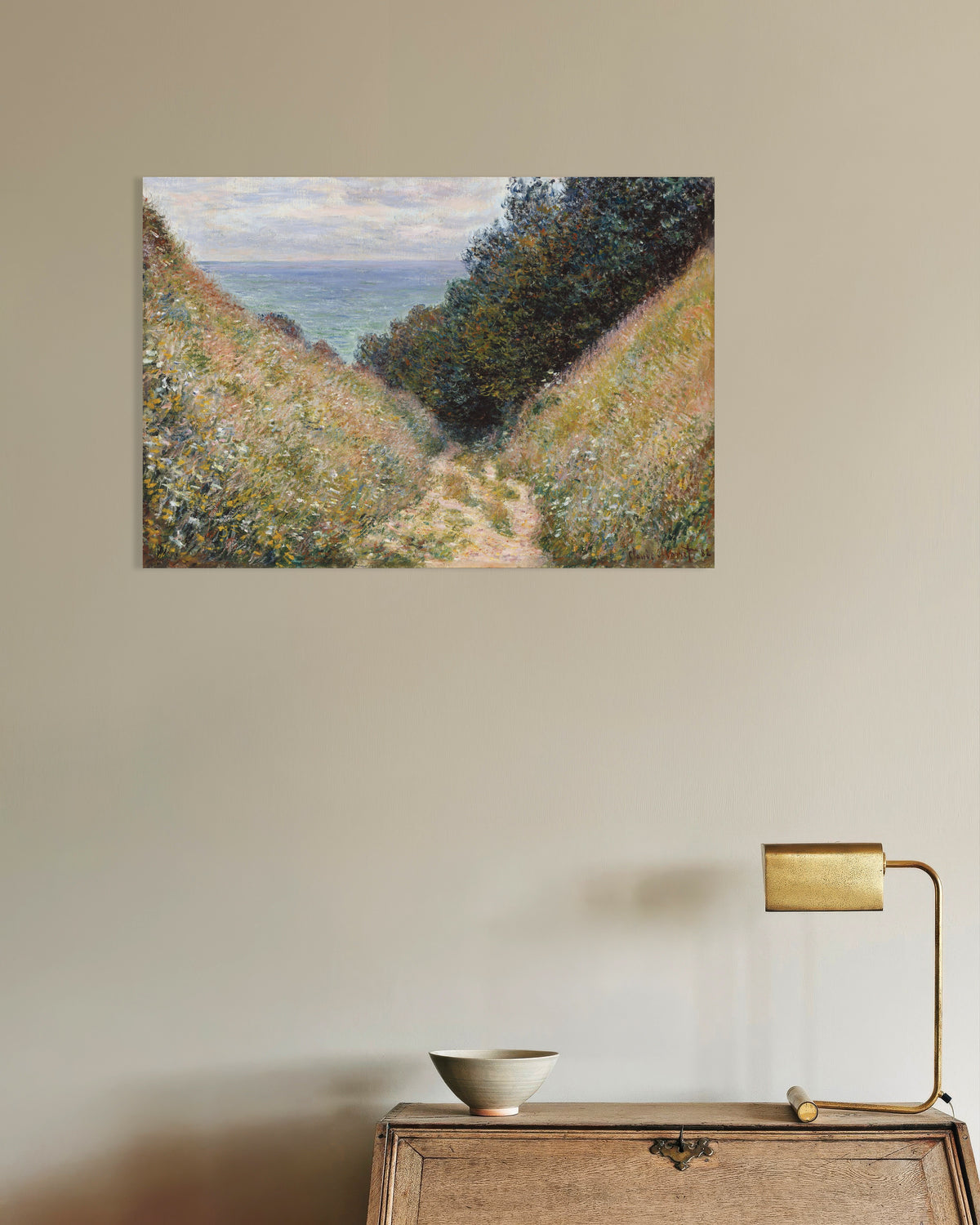 Póster Camino de La Cavée en Pourville (1882), de Claude Monet