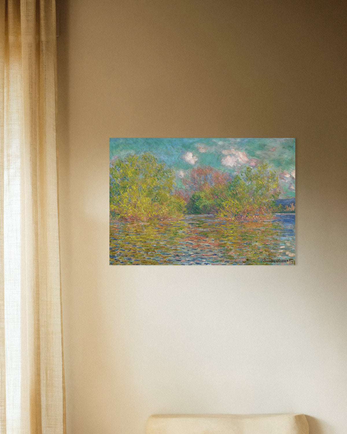 Póster El Sena cerca de Giverny (1888), de Claude Monet