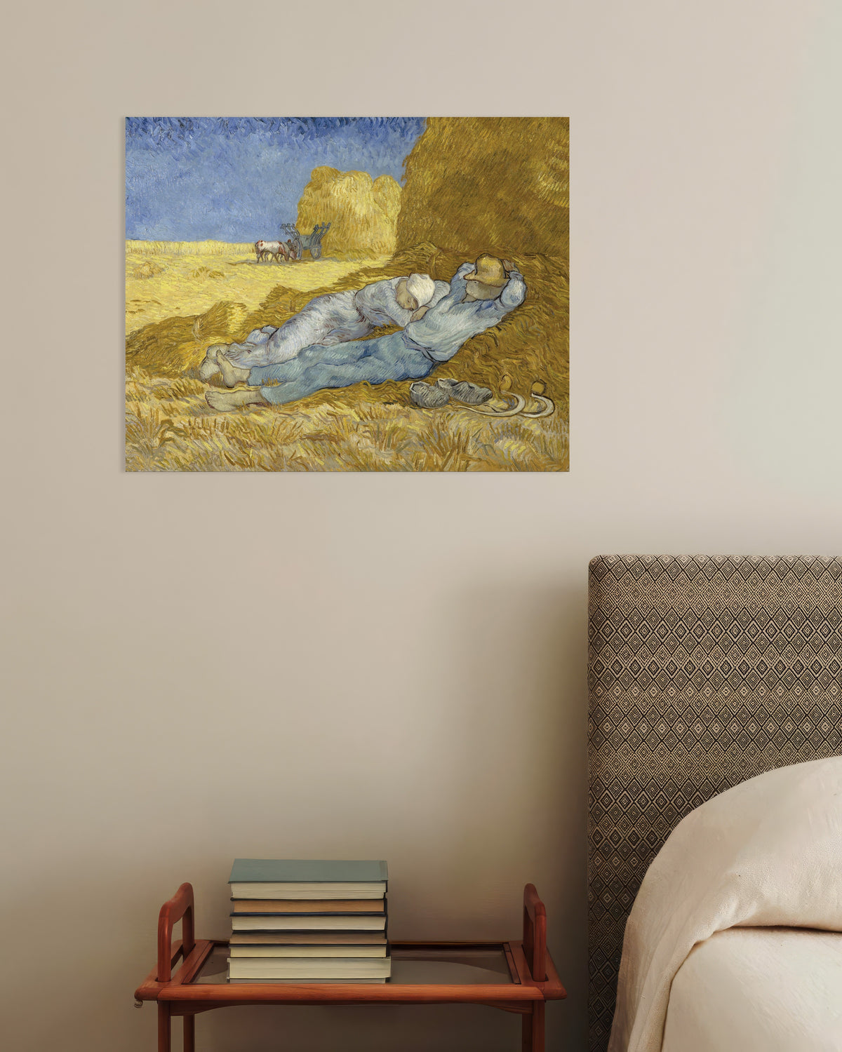 Póster de La siesta, según Millet (1890), de Vincent van Gogh