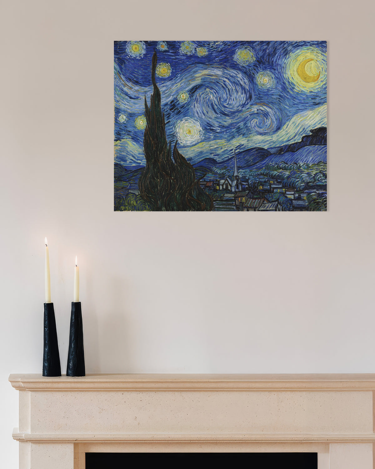 Póster «La noche estrellada» (1889), de Vincent van Gogh