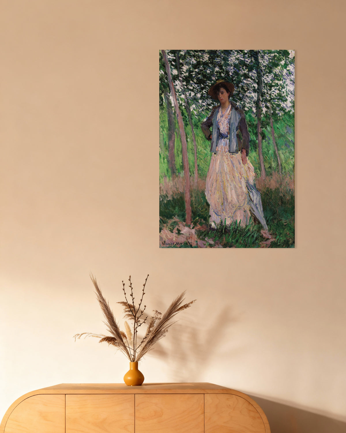 Póster La paseante, Suzanne Hoschedé (1887), de Claude Monet