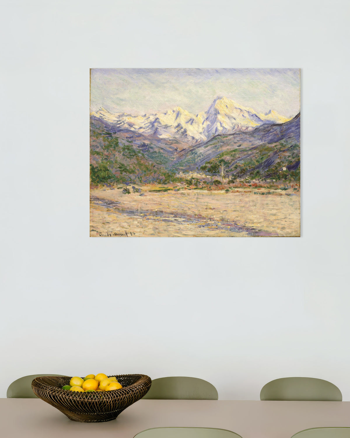 Póster El valle del Nervia (1884), de Claude Monet