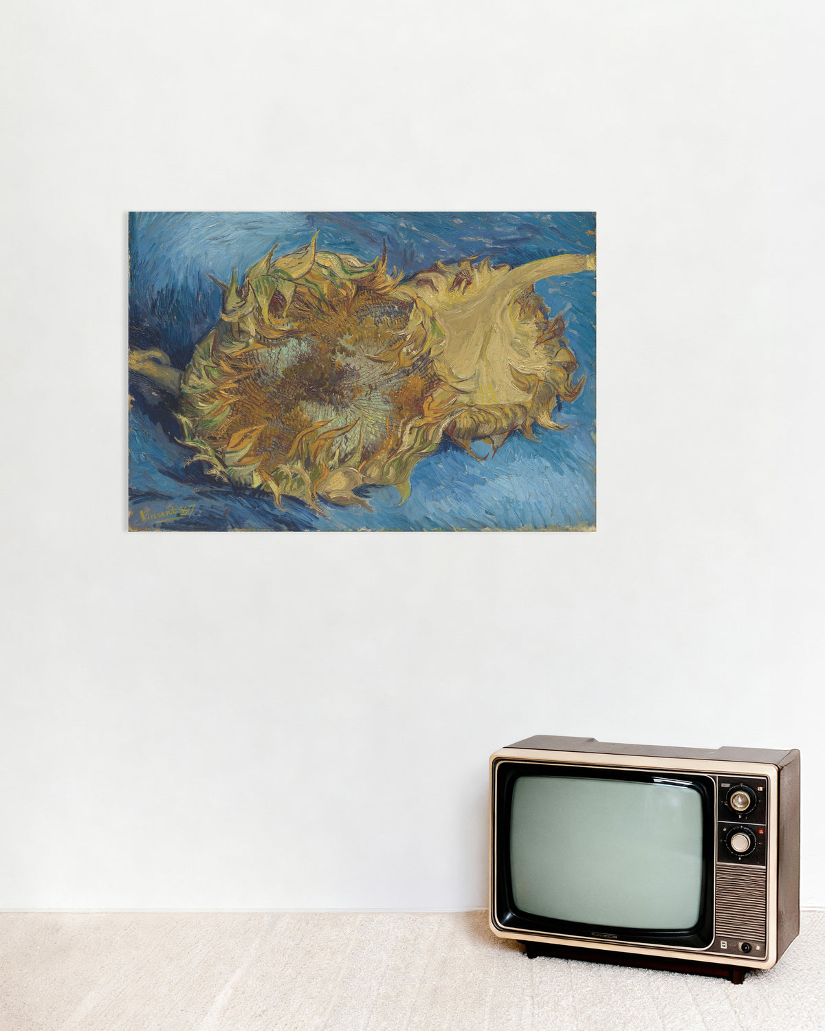 Póster Dos girasoles cortados (1887), de Vincent van Gogh