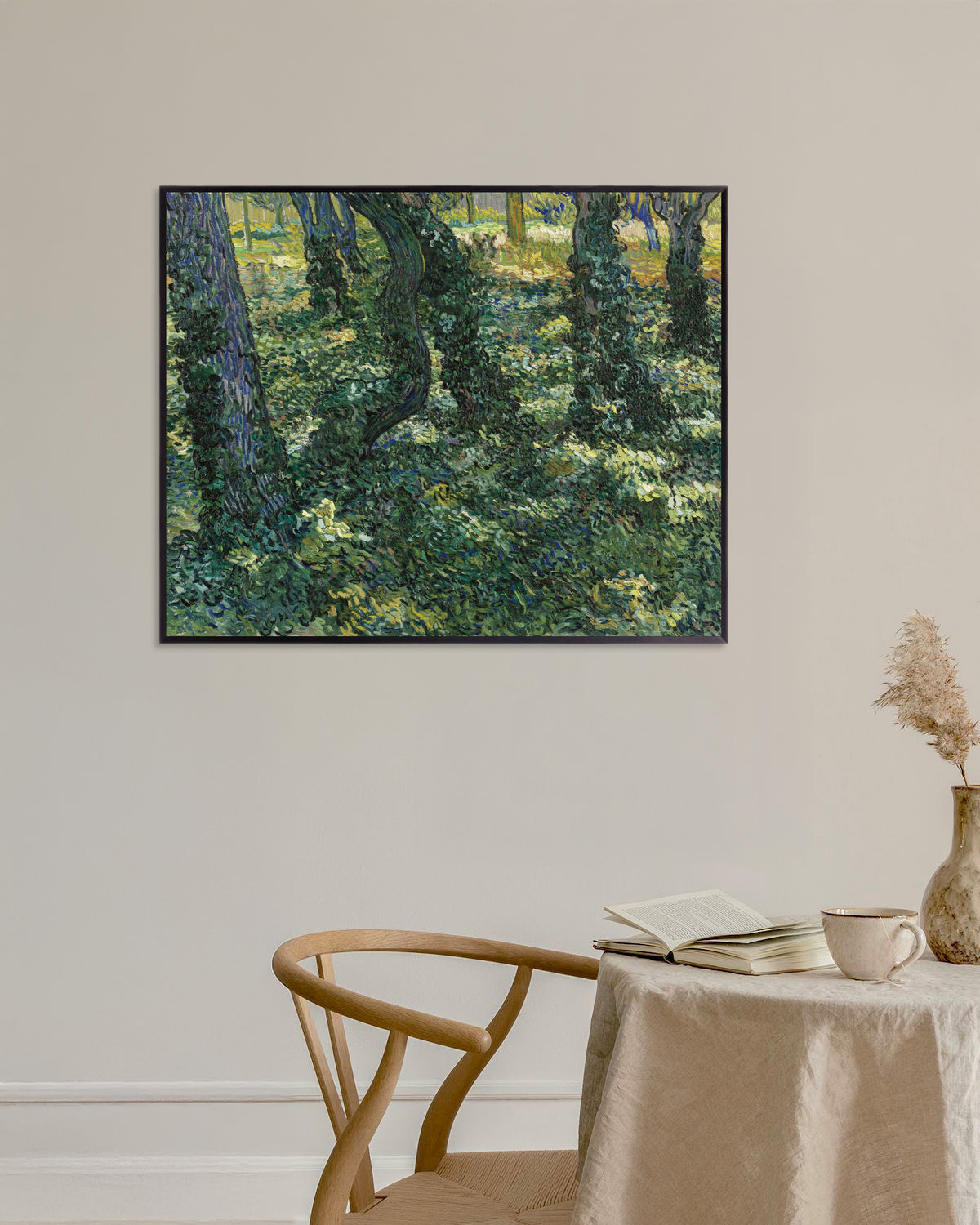 Póster de Sotobosque (1887), de Vincent van Gogh, con marco metálico