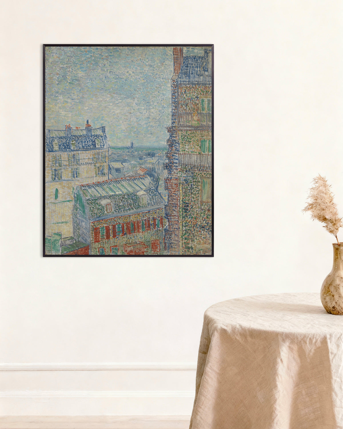 Póster de Vista desde el apartamento de Theo (1887), de Vincent van Gogh, con marco metálico