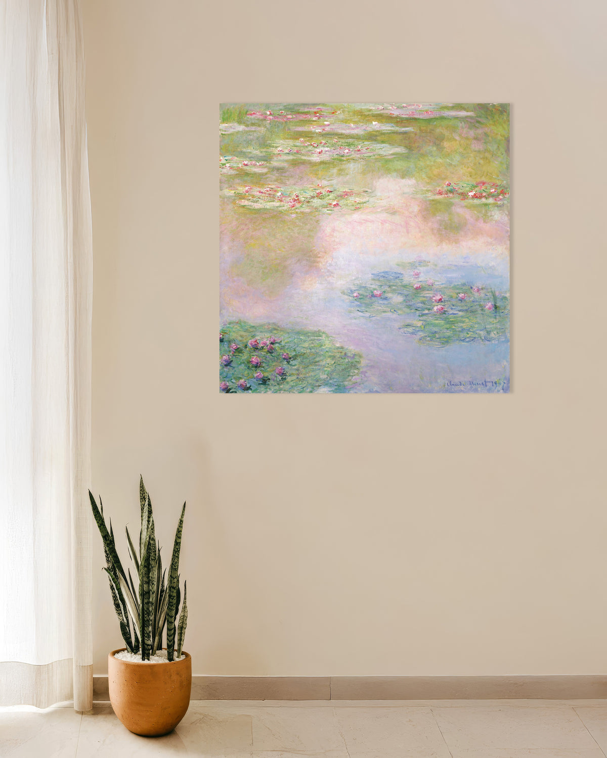 Póster Nenúfares, reflejos rosas (1907), de Claude Monet