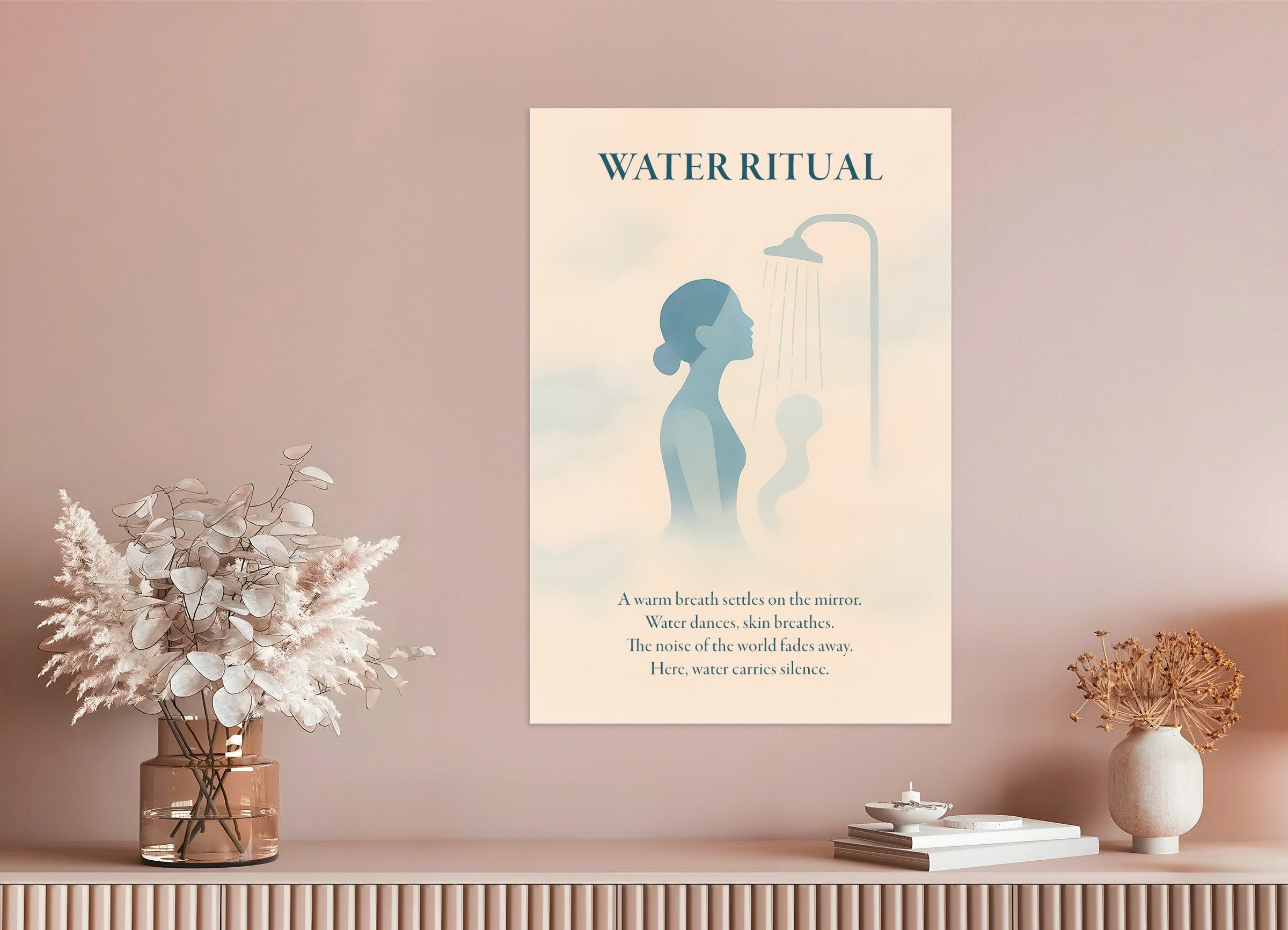Poster of Water Ritual Art Print – Calm Bathroom Poster