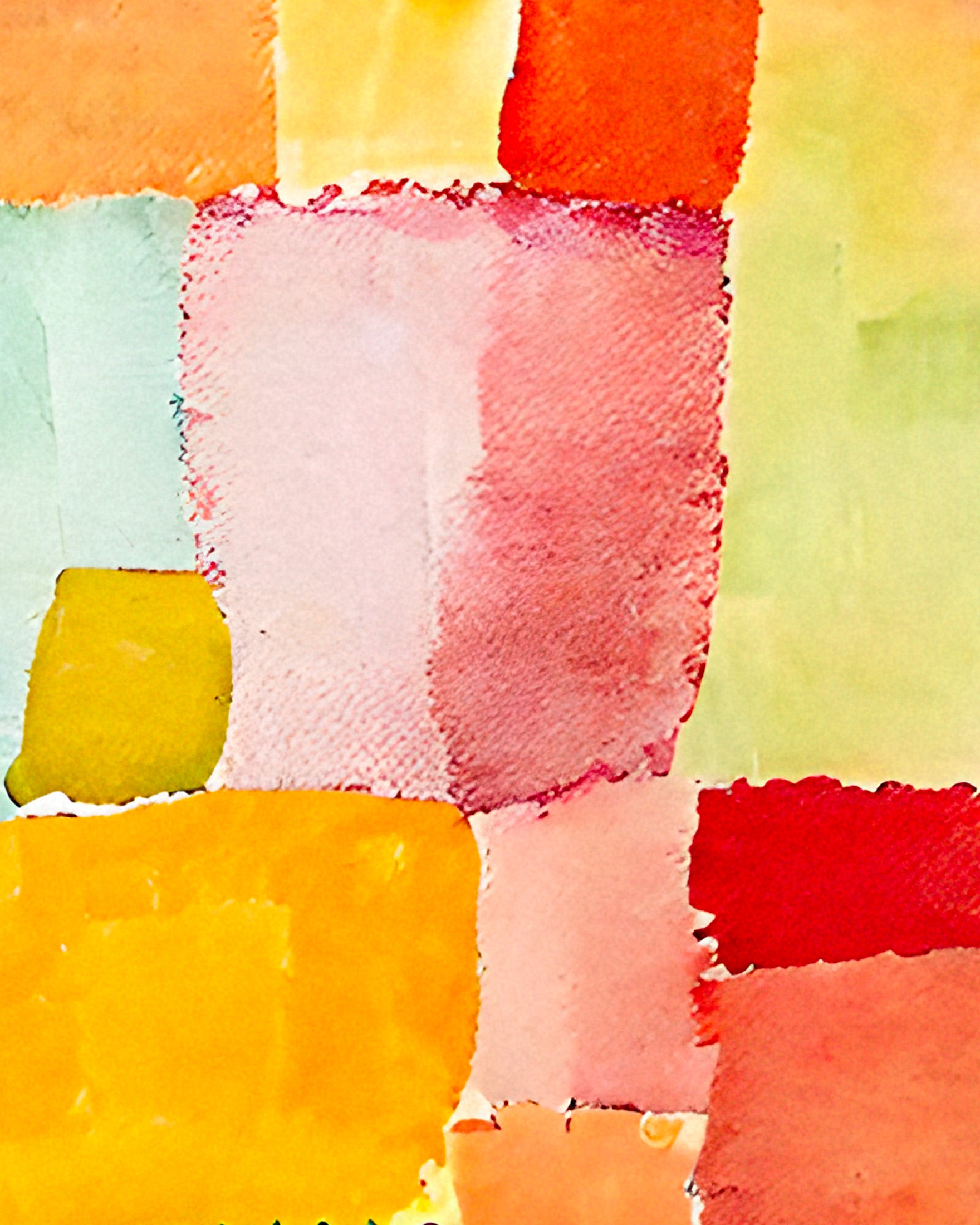 Acuarela, cuadrados coloridos - Póster