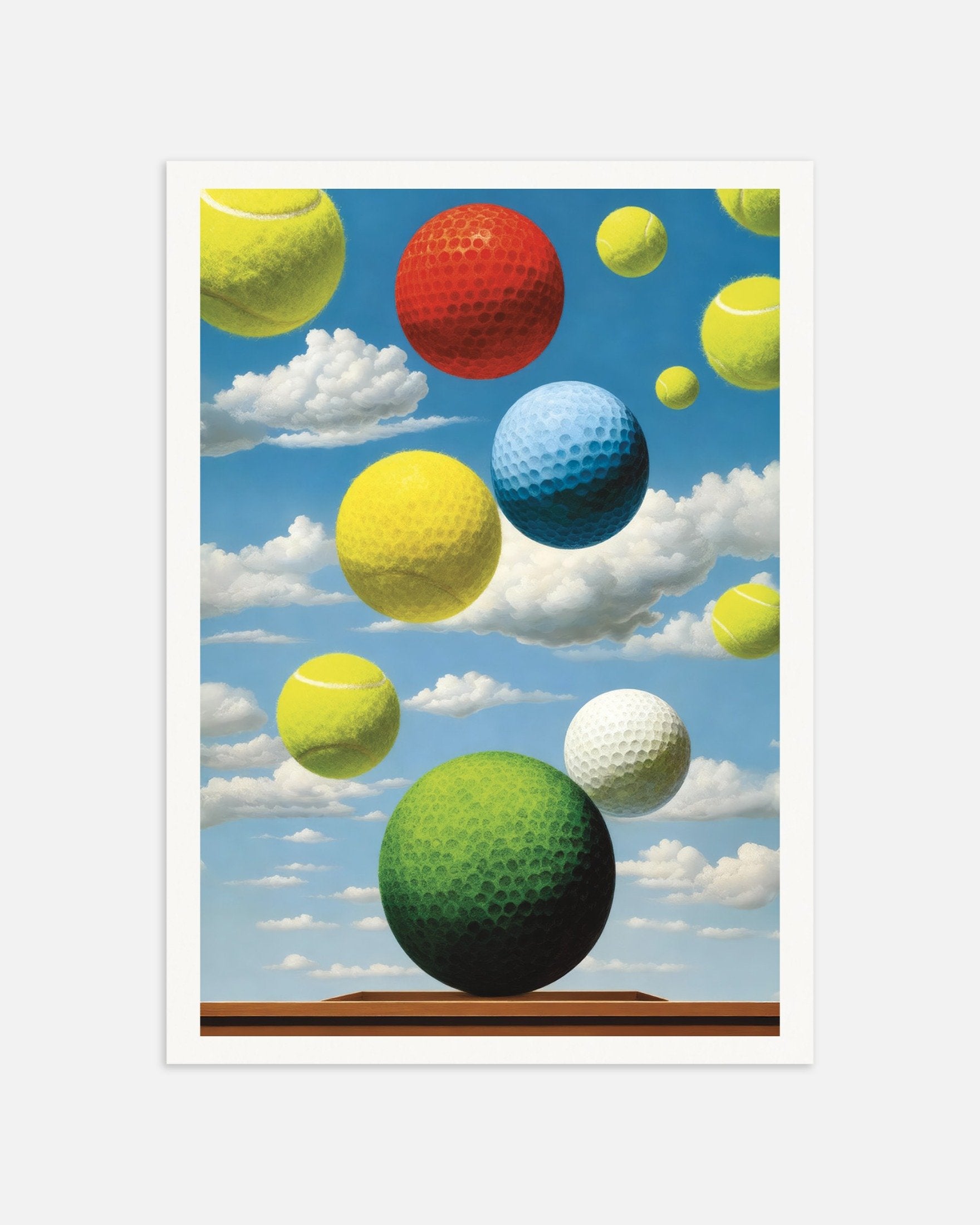 Poster of We love tennis and golf, poster – Surreal sports art print, thumbnail