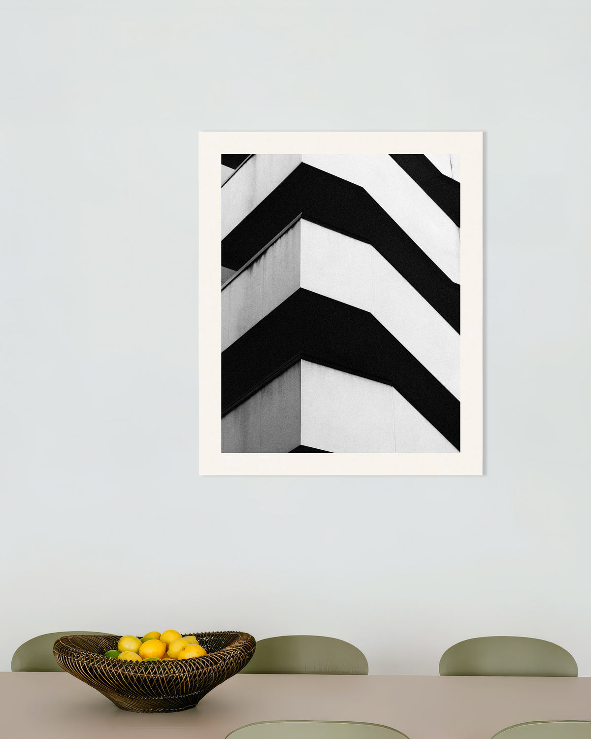 Póster «Balcones de hormigón en zigzag»