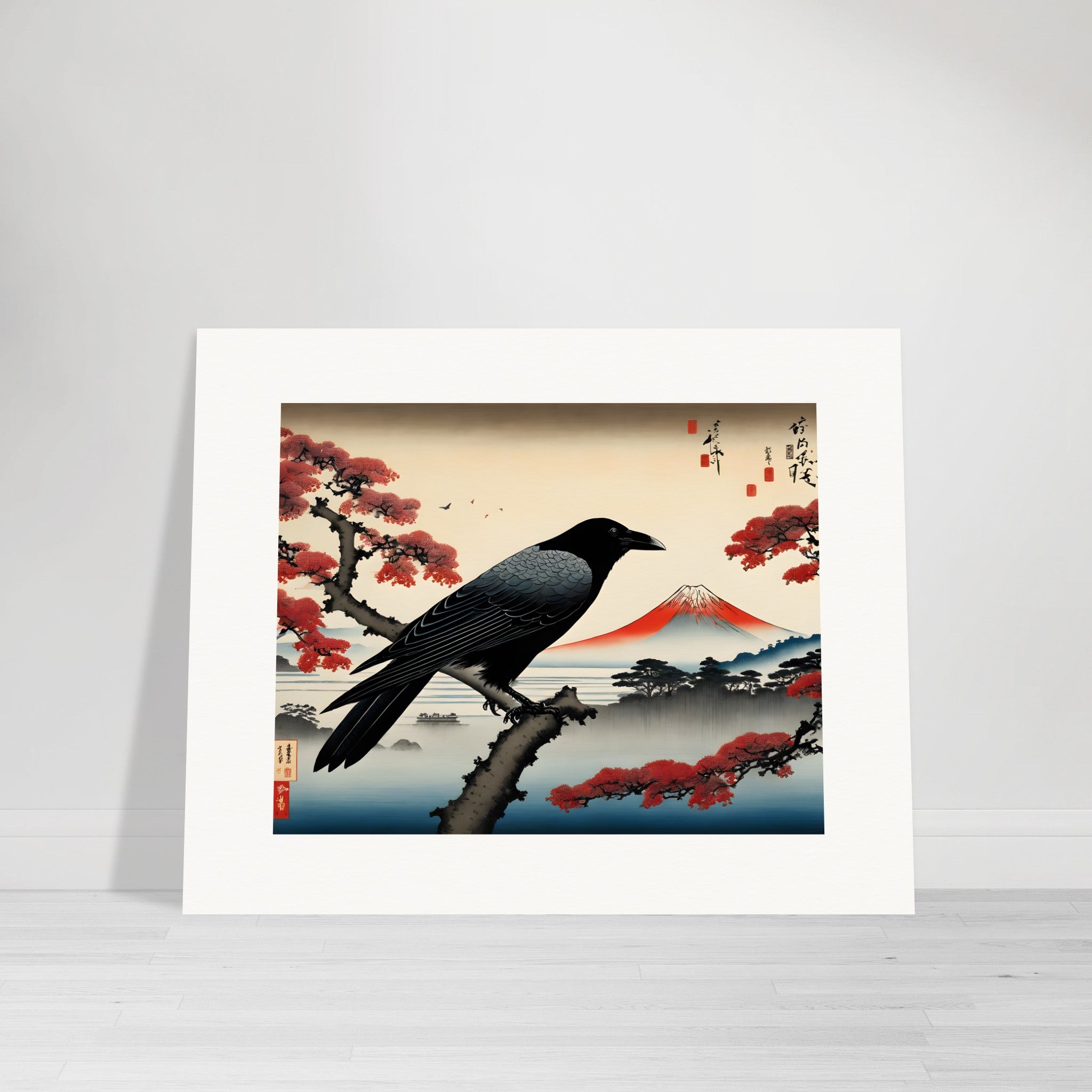 Vistas poéticas de ukiyo-e, momentos fugaces, Cuervo - Póster