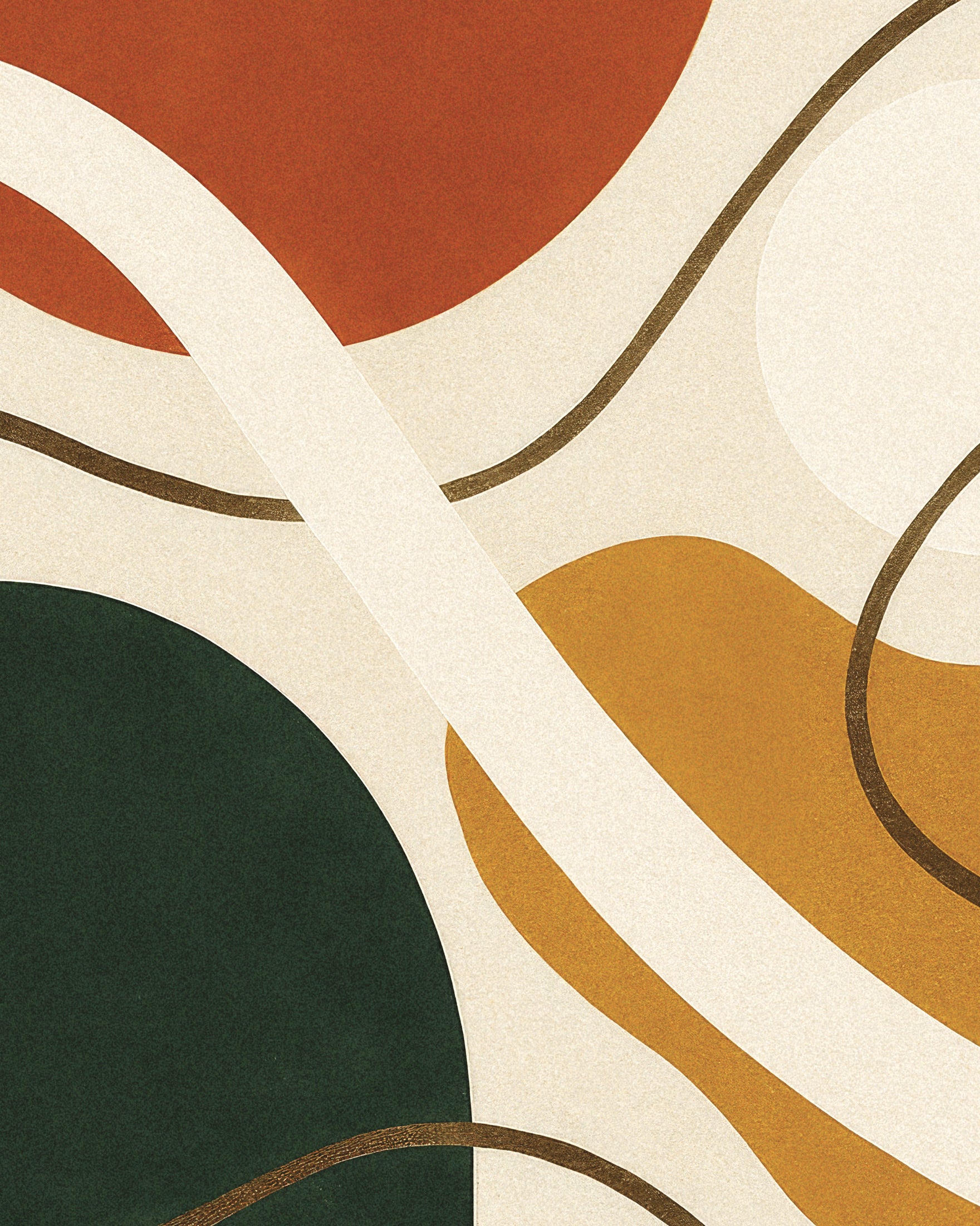 Inflections 03 – composición abstracta con formas audaces Póster