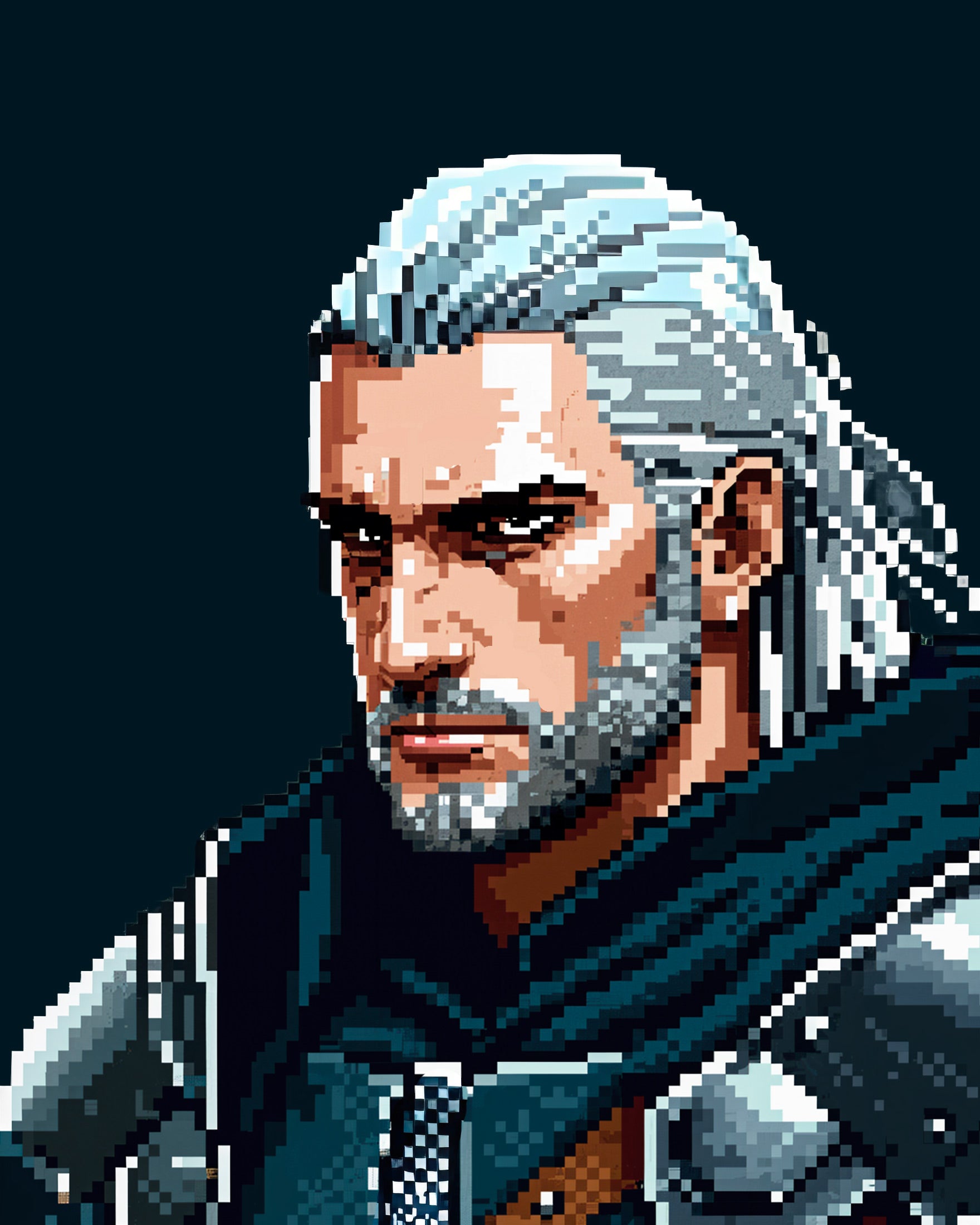 Póster The Witcher, Arte Pixelado
