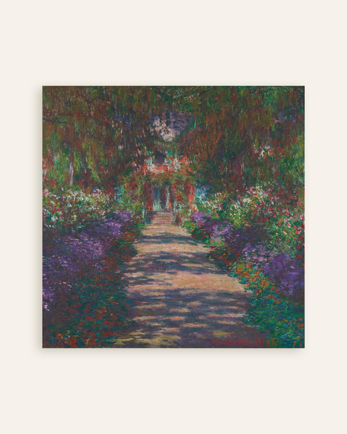 Póster Un sendero en el jardín de Monet en Giverny (1902), de Claude Monet, miniatura