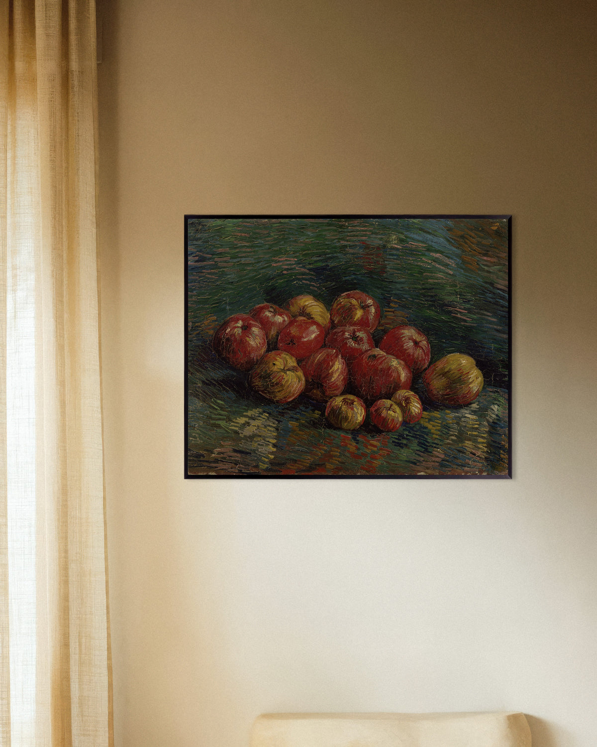Póster: Manzanas (1887), de Vincent van Gogh, con marco metálico