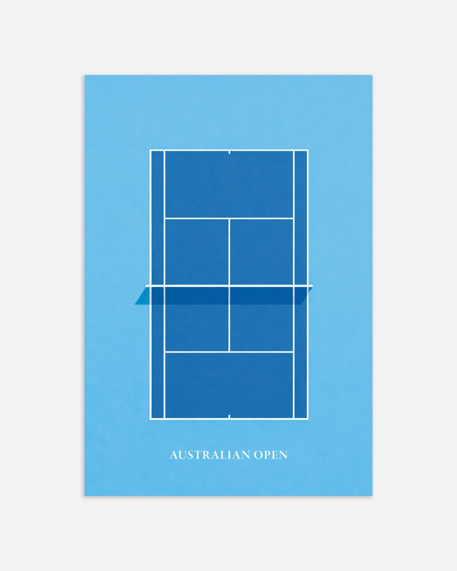 Poster of Australian Open tennis poster – Minimalist blue court art print, thumbnail