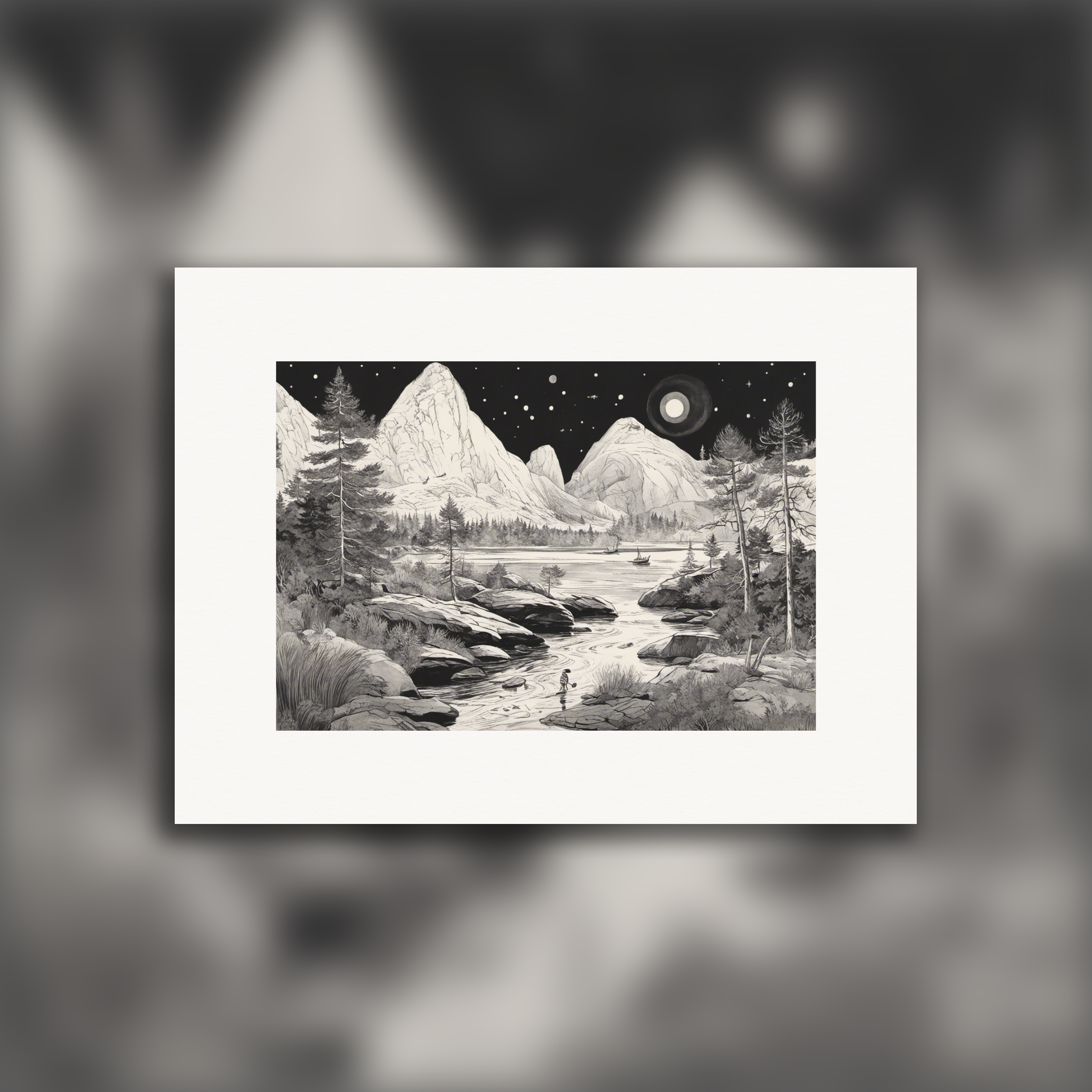 Paisaje de Moomins - Póster