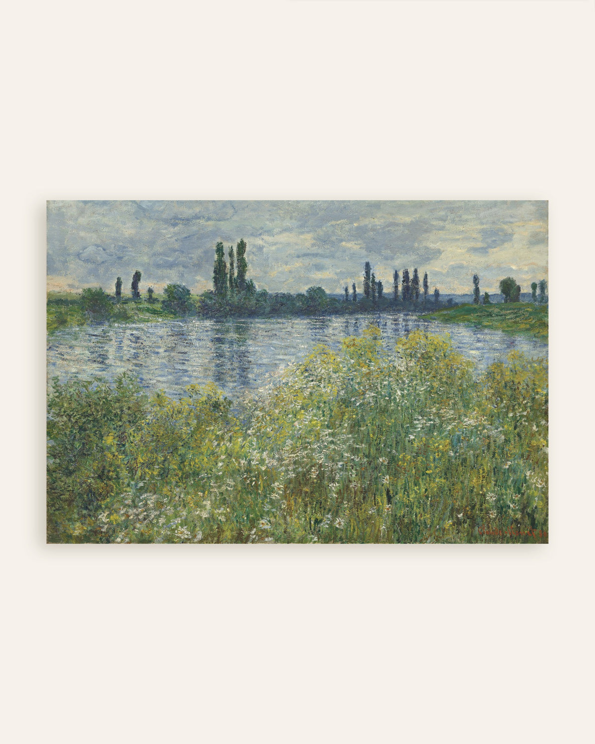 Póster Orillas del Sena en Vétheuil (1880), de Claude Monet, miniatura