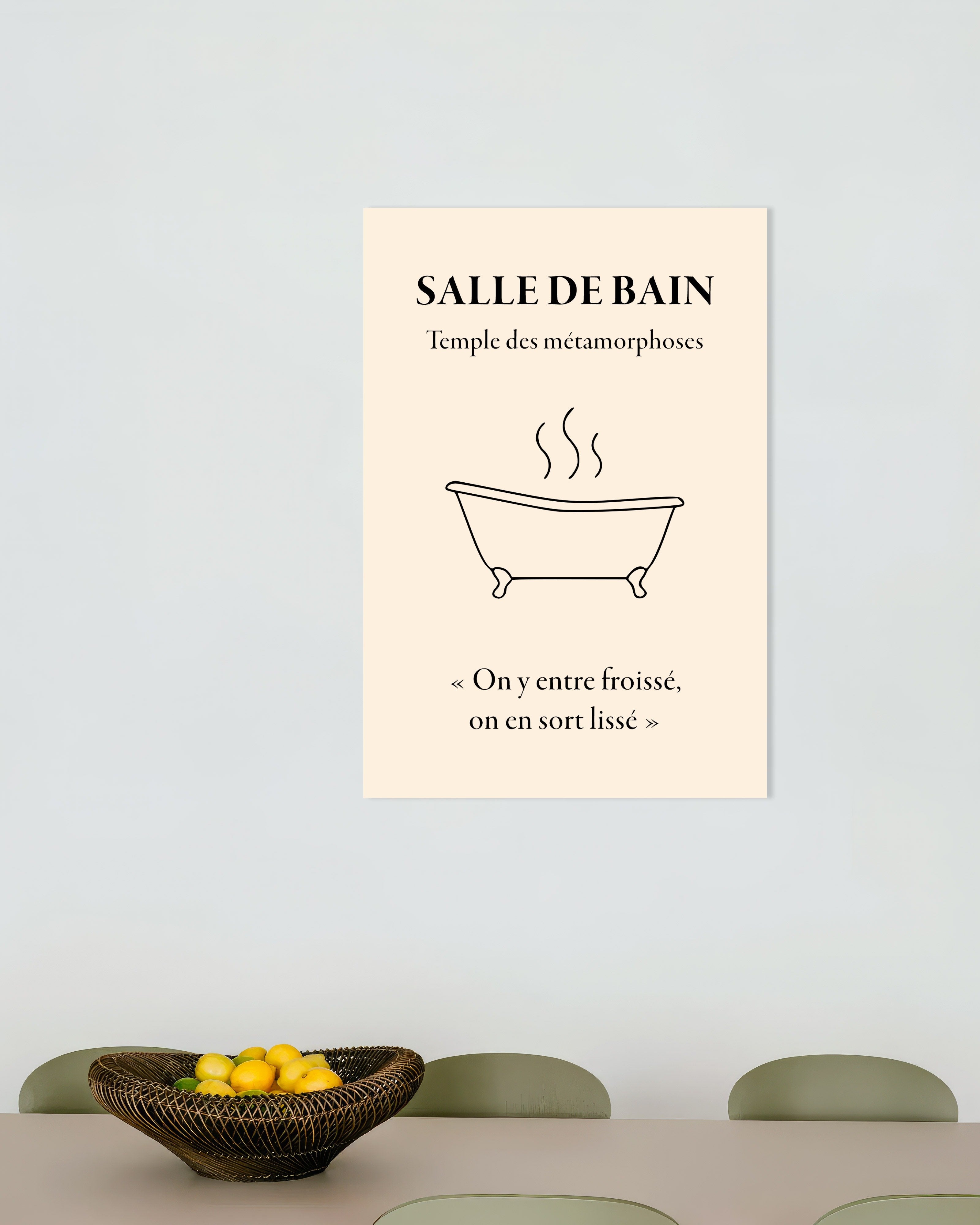 Poster of Bathroom Alchemy Poster: "Go in like a mess,come out like a masterpiece", french