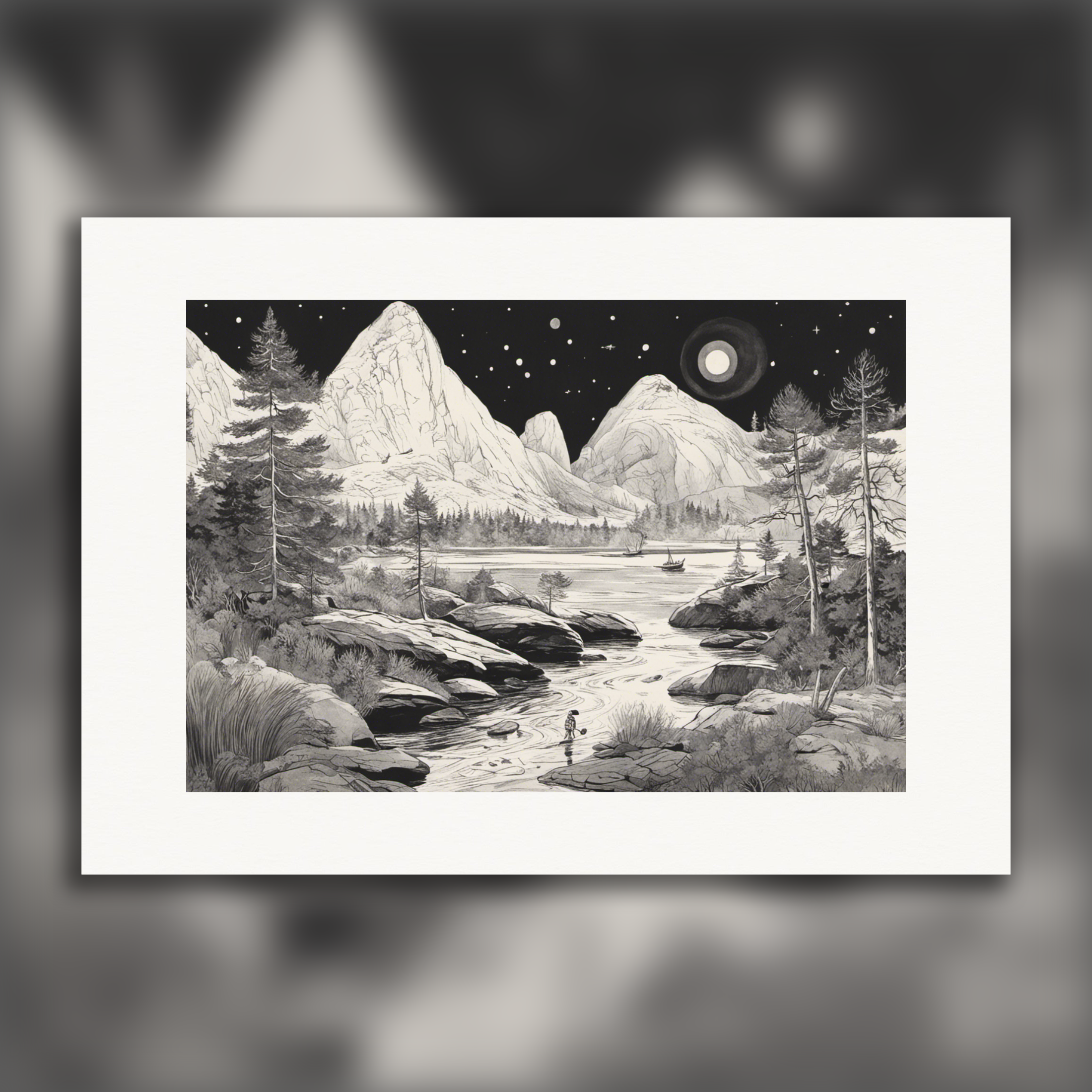 Paisaje de Moomins - Póster