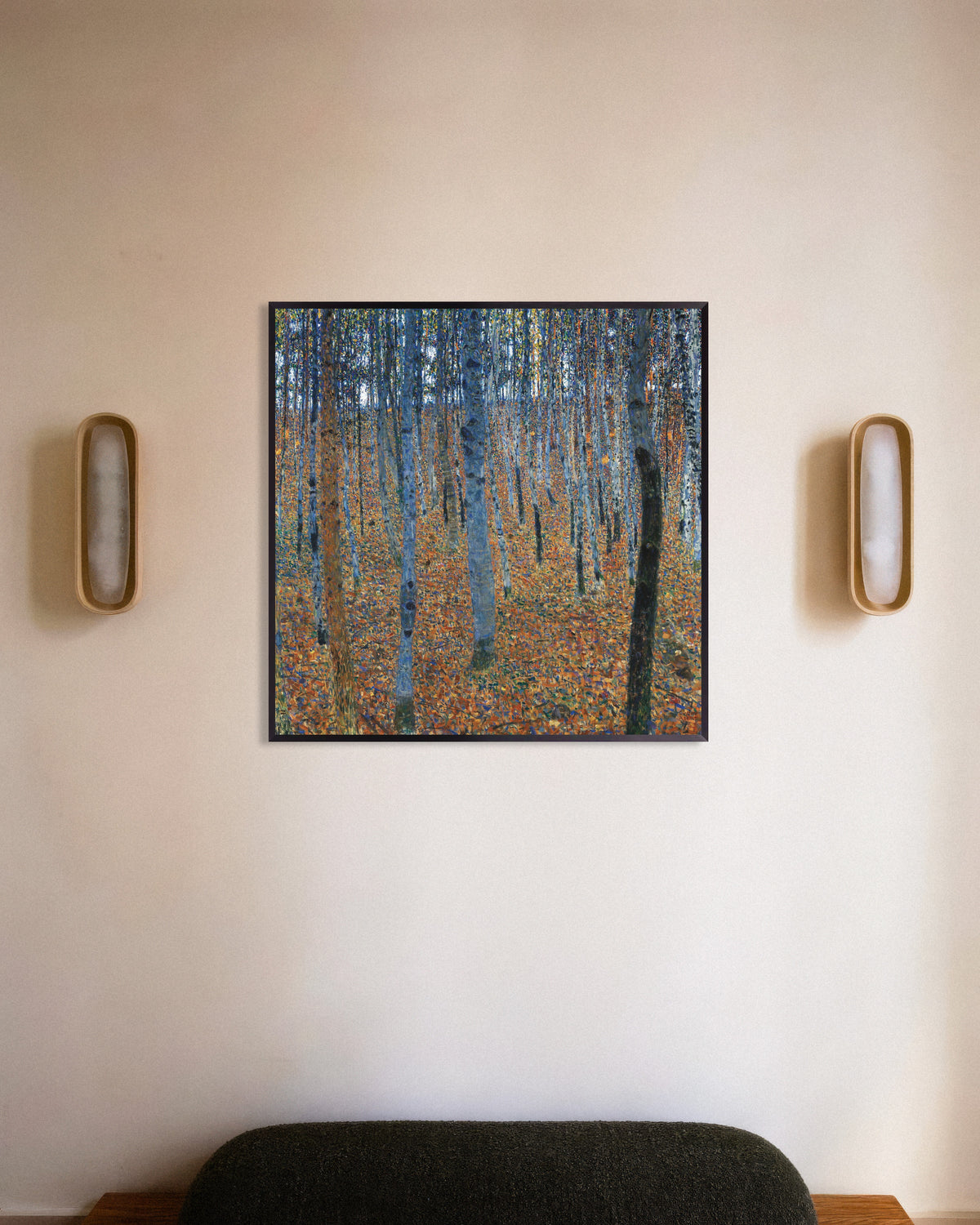 Póster Hayedo I (1902), de Gustav Klimt, con marco metálico