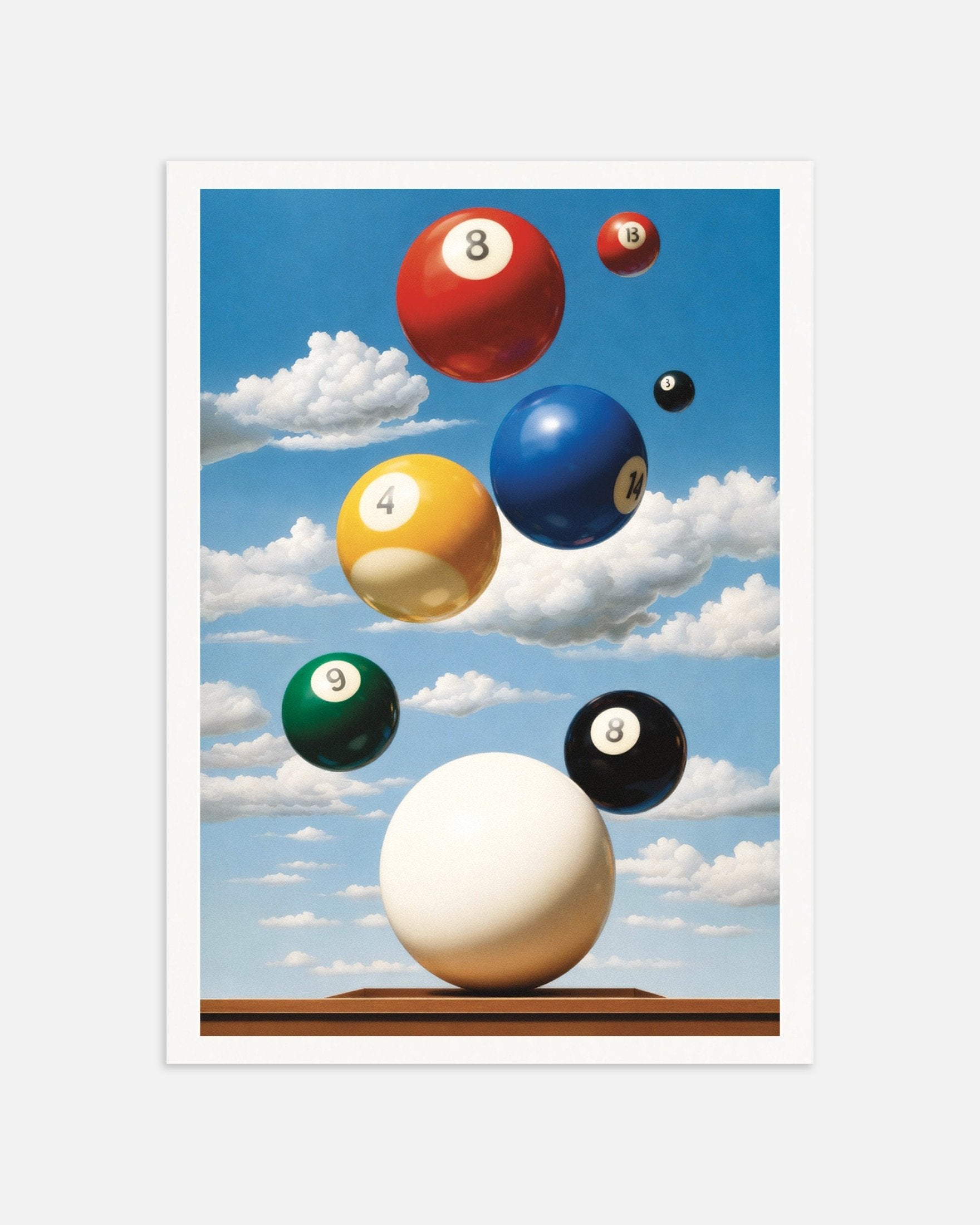 Poster of Billiard balls poster – Surreal sports art print, thumbnail