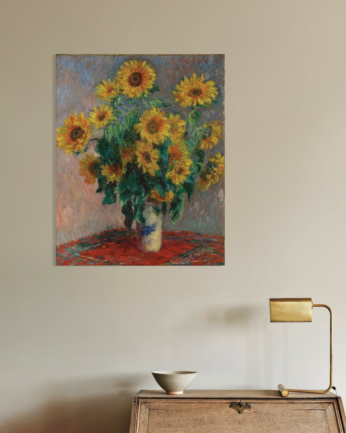 Póster Ramo de girasoles (1881), de Claude Monet