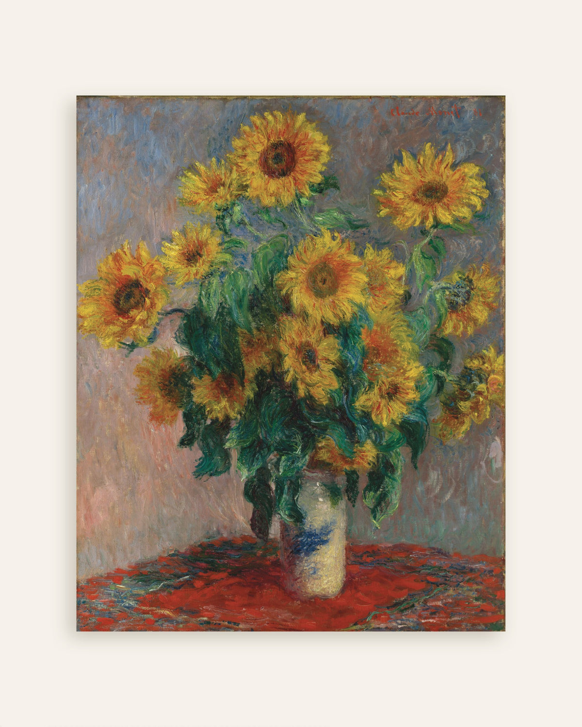 Póster Ramo de girasoles (1881), de Claude Monet, miniatura