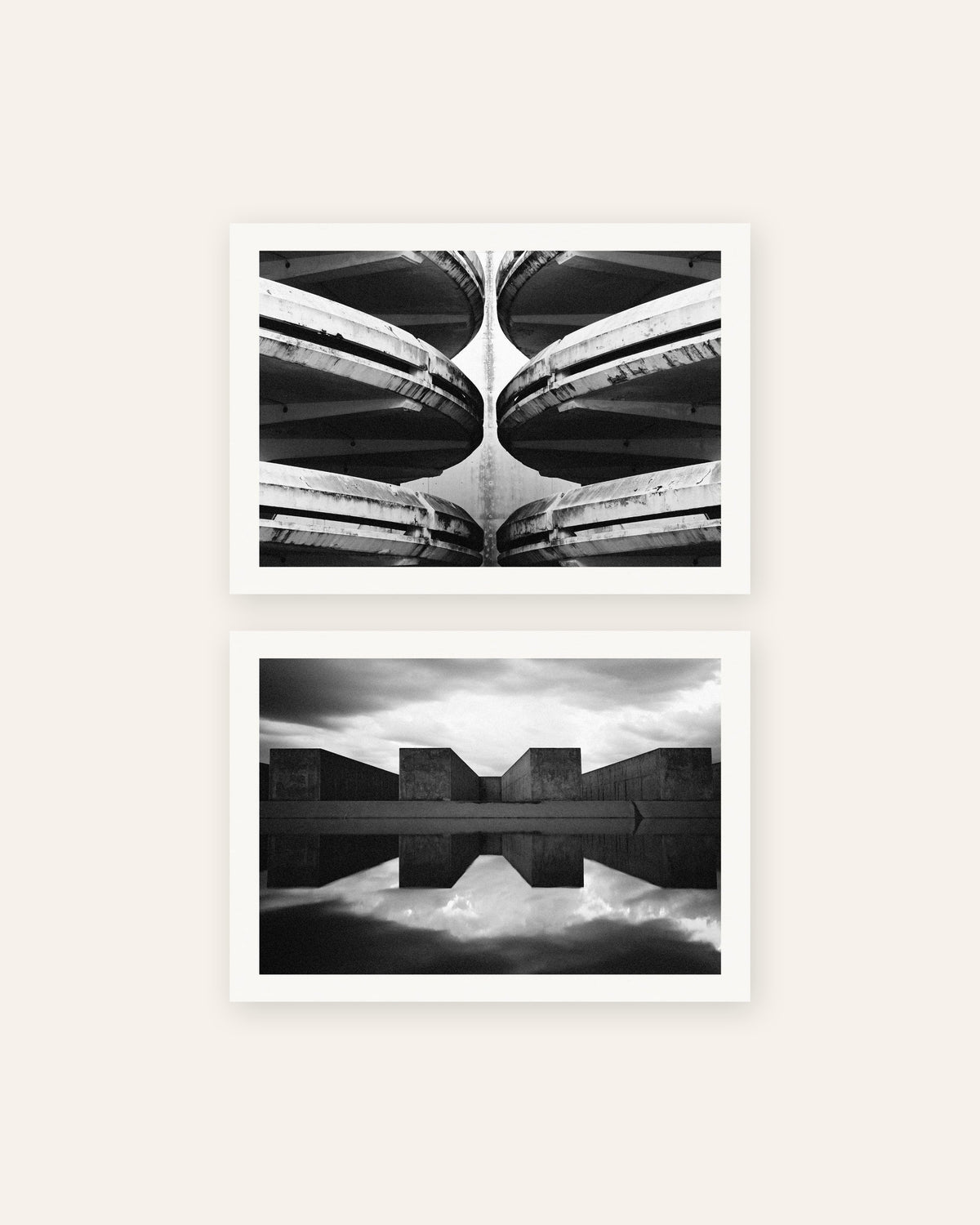 Pósters brutalistas, conjunto de 2: simetría, sin marco