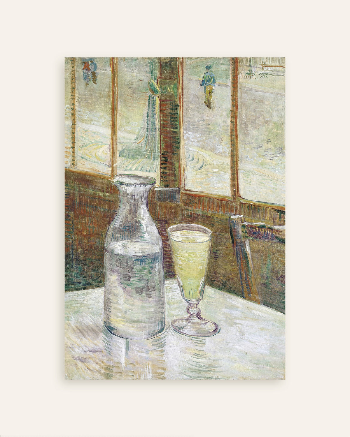 Póster de Mesa de café con absenta (1887), de Vincent van Gogh, en miniatura