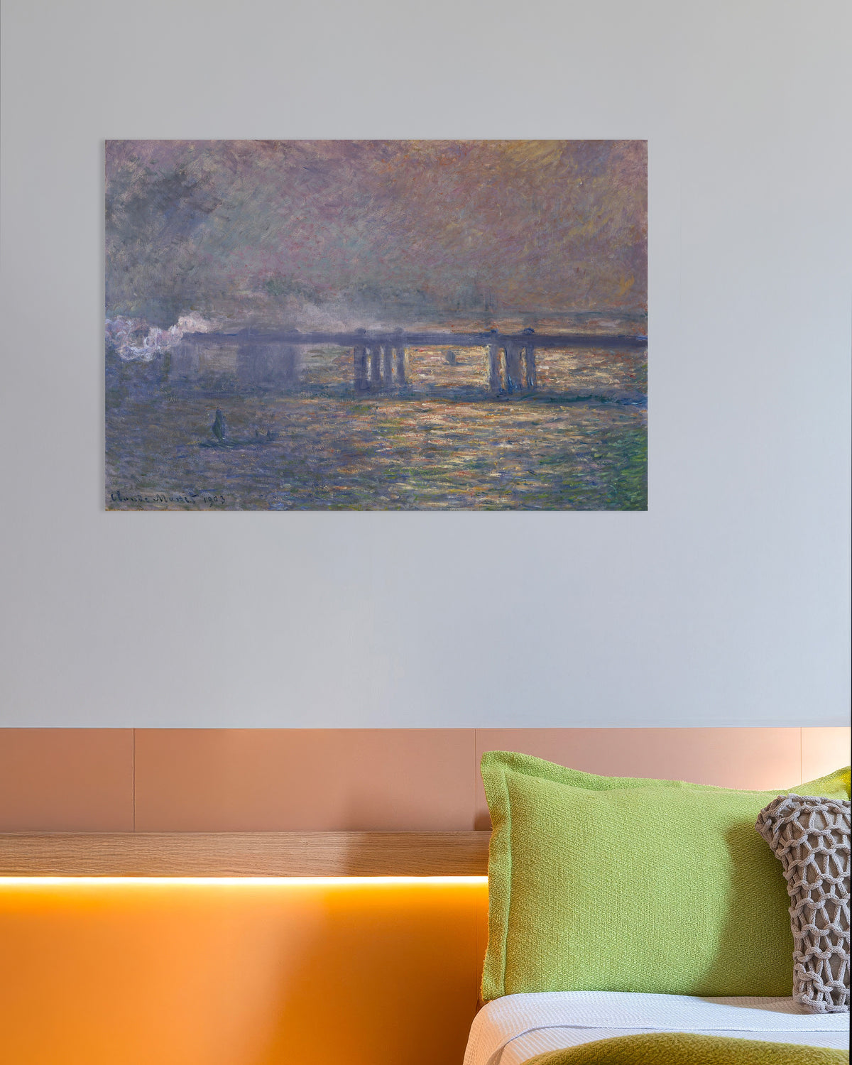 Póster El puente de Charing Cross (1903), de Claude Monet