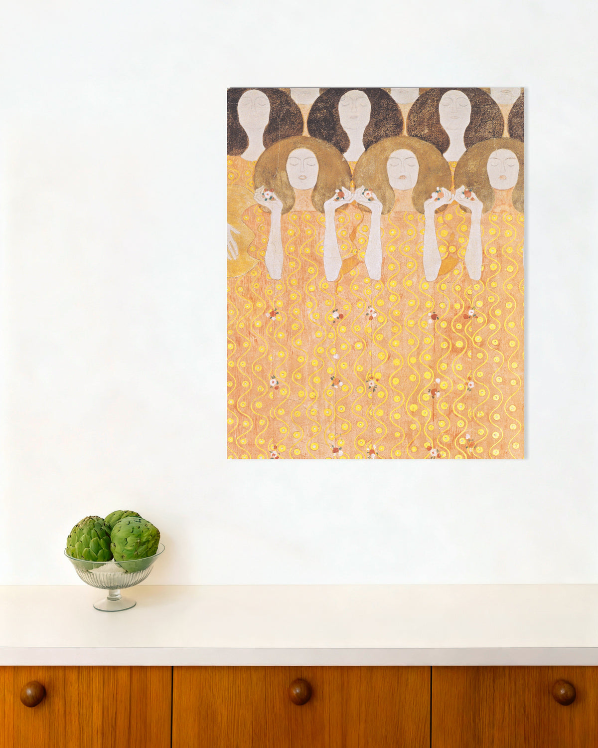 Póster Coro de los ángeles del paraíso, Friso de Beethoven (1902), de Gustav Klimt