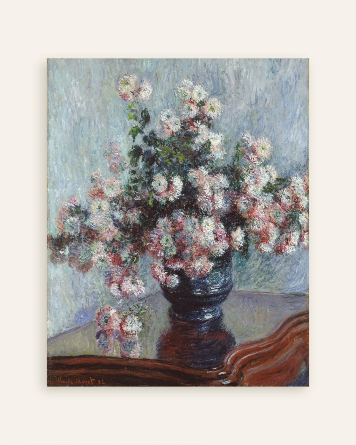 Póster Crisantemos (1882), de Claude Monet, miniatura