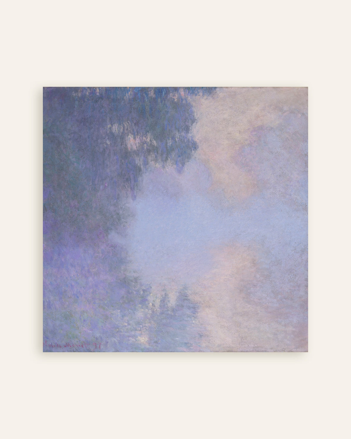 Póster Brazo del Sena cerca de Giverny, niebla (1897), de Claude Monet, miniatura
