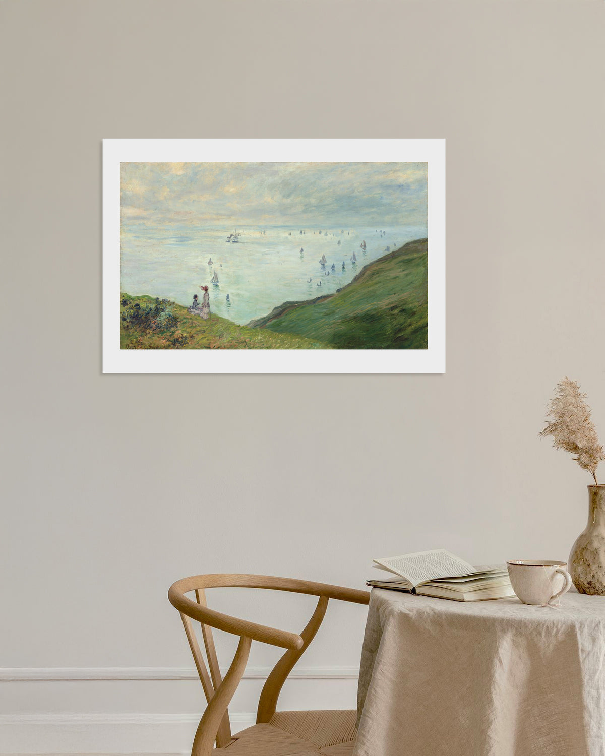 Póster Acantilados en Pourville (1882), de Claude Monet
