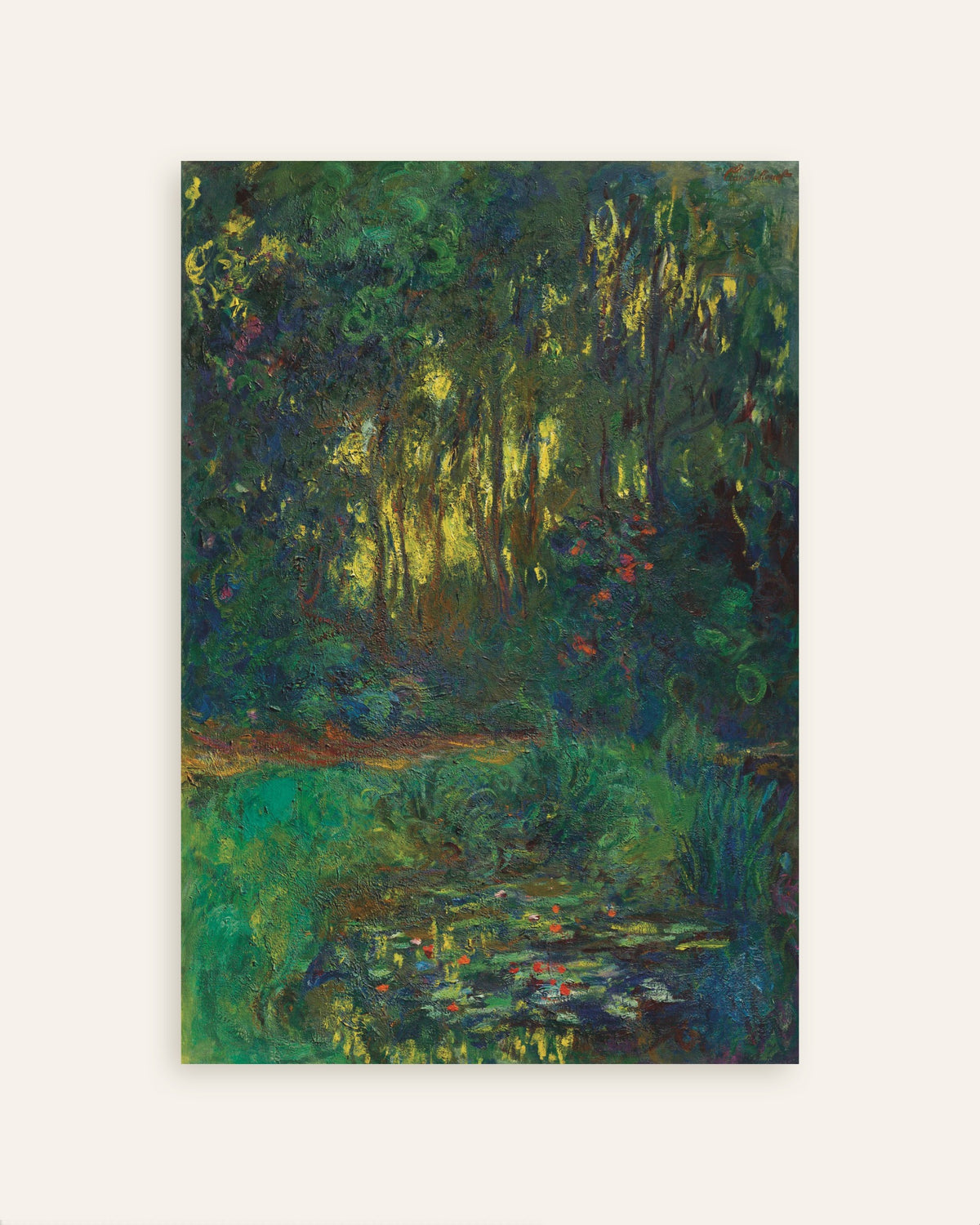 Póster Rincón del estanque de nenúfares (1918–1919), de Claude Monet, miniatura