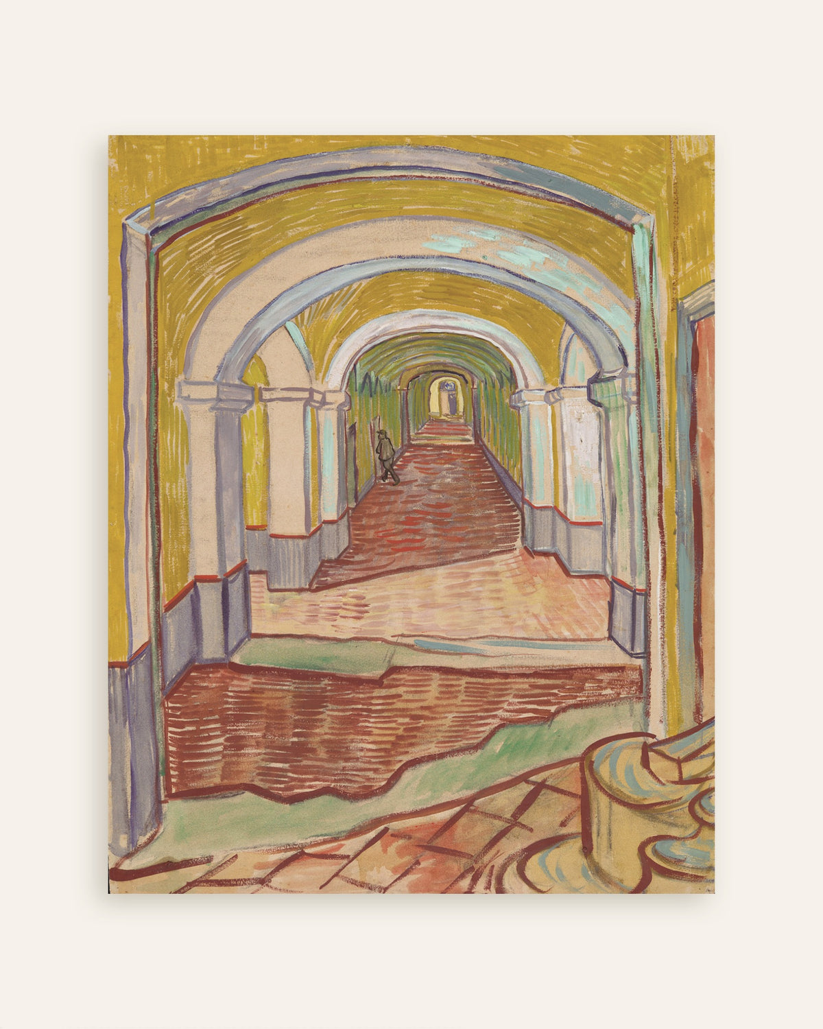 Póster de Pasillo del manicomio (1889), de Vincent van Gogh, miniatura