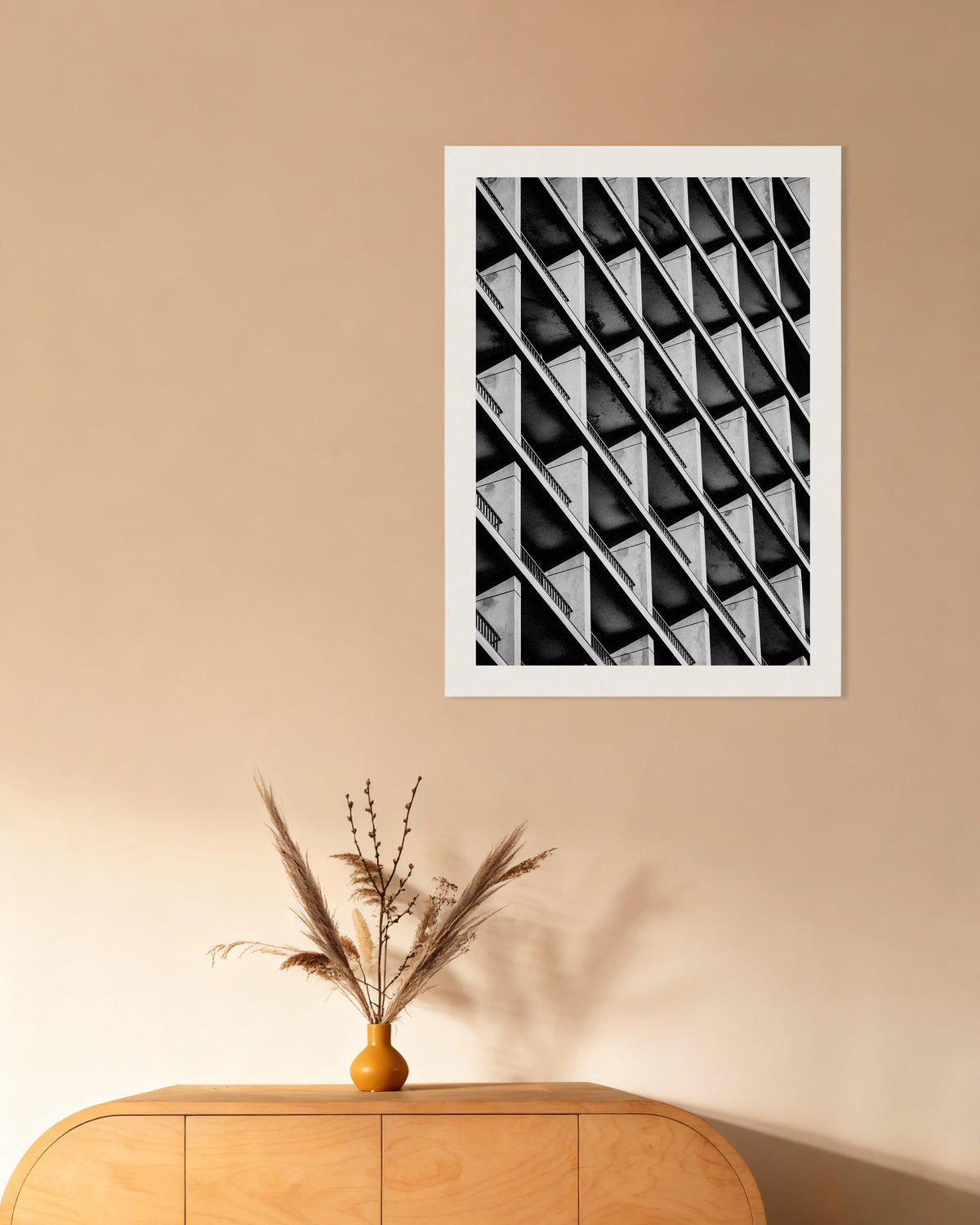 Póster «Ritmo diagonal de balcones»